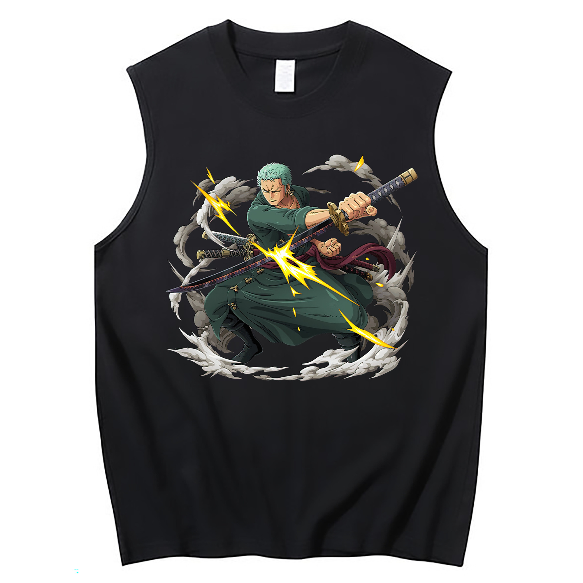 ワンピース ロロノア・ゾロ ONE PIECE Roronoa Zoro コットン100％タンクトップ（フロントプリント）
