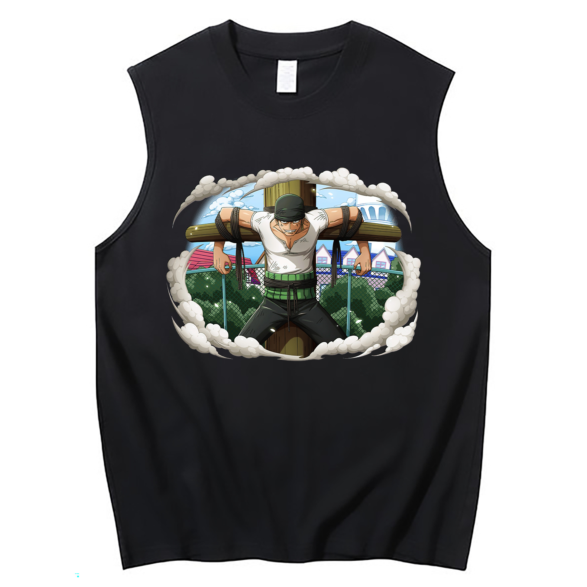 ワンピース ロロノア・ゾロ ONE PIECE Roronoa Zoro コットン100％タンクトップ（フロントプリント）