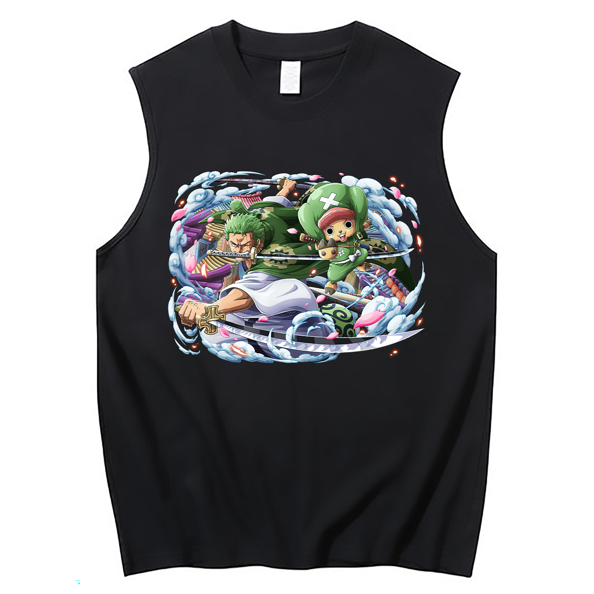 ワンピース ロロノア・ゾロ ONE PIECE Roronoa Zoro コットン100％タンクトップ（フロントプリント）