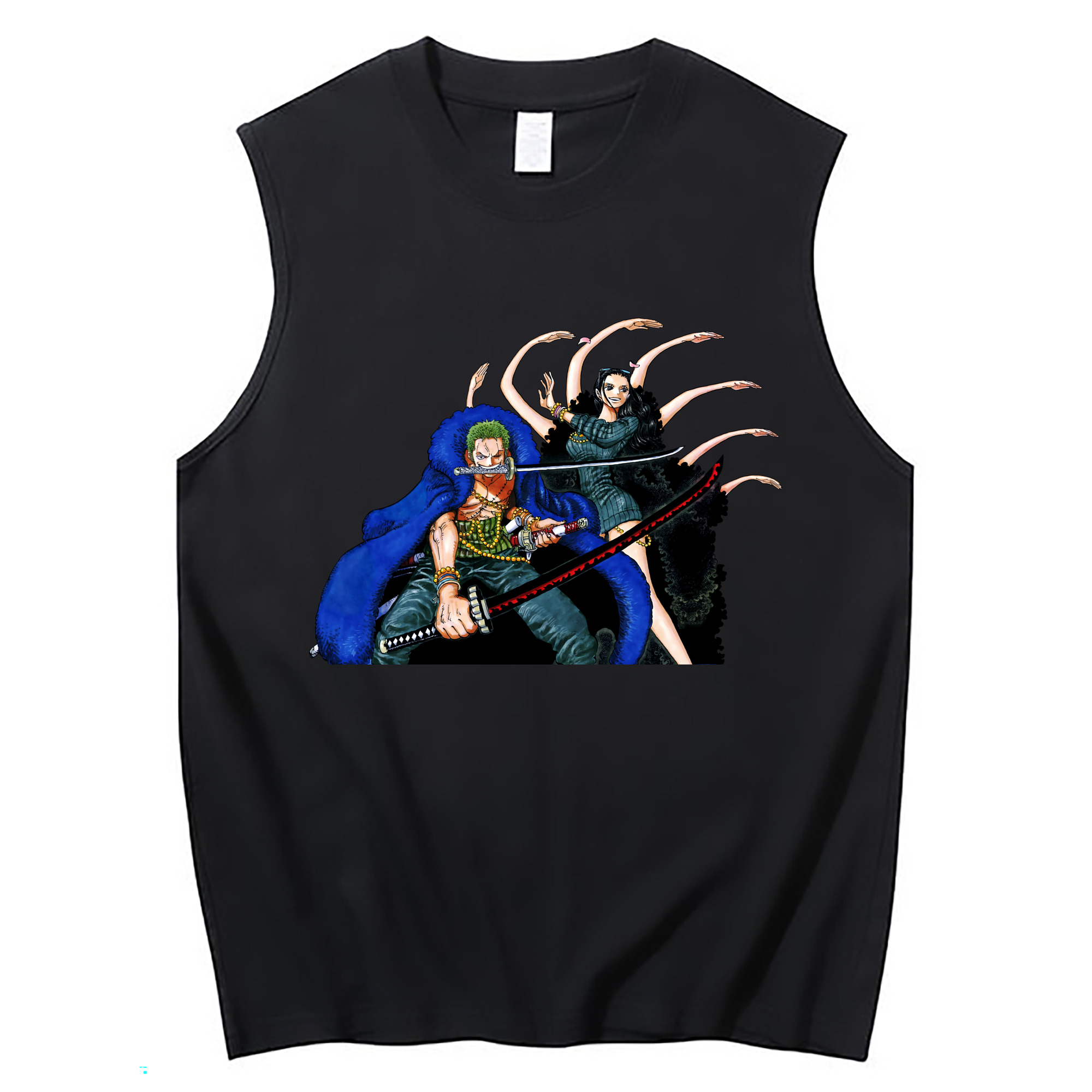 ワンピース ロロノア・ゾロ ONE PIECE Roronoa Zoro コットン100％タンクトップ（フロントプリント）