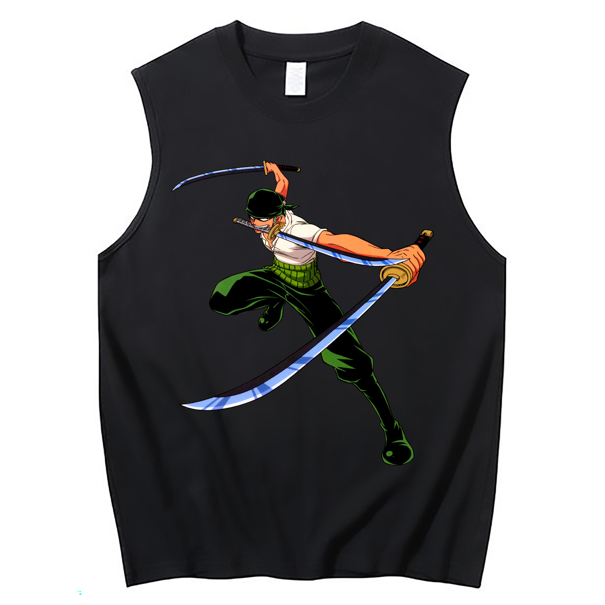 ワンピース ロロノア・ゾロ ONE PIECE Roronoa Zoro コットン100％タンクトップ（フロントプリント）