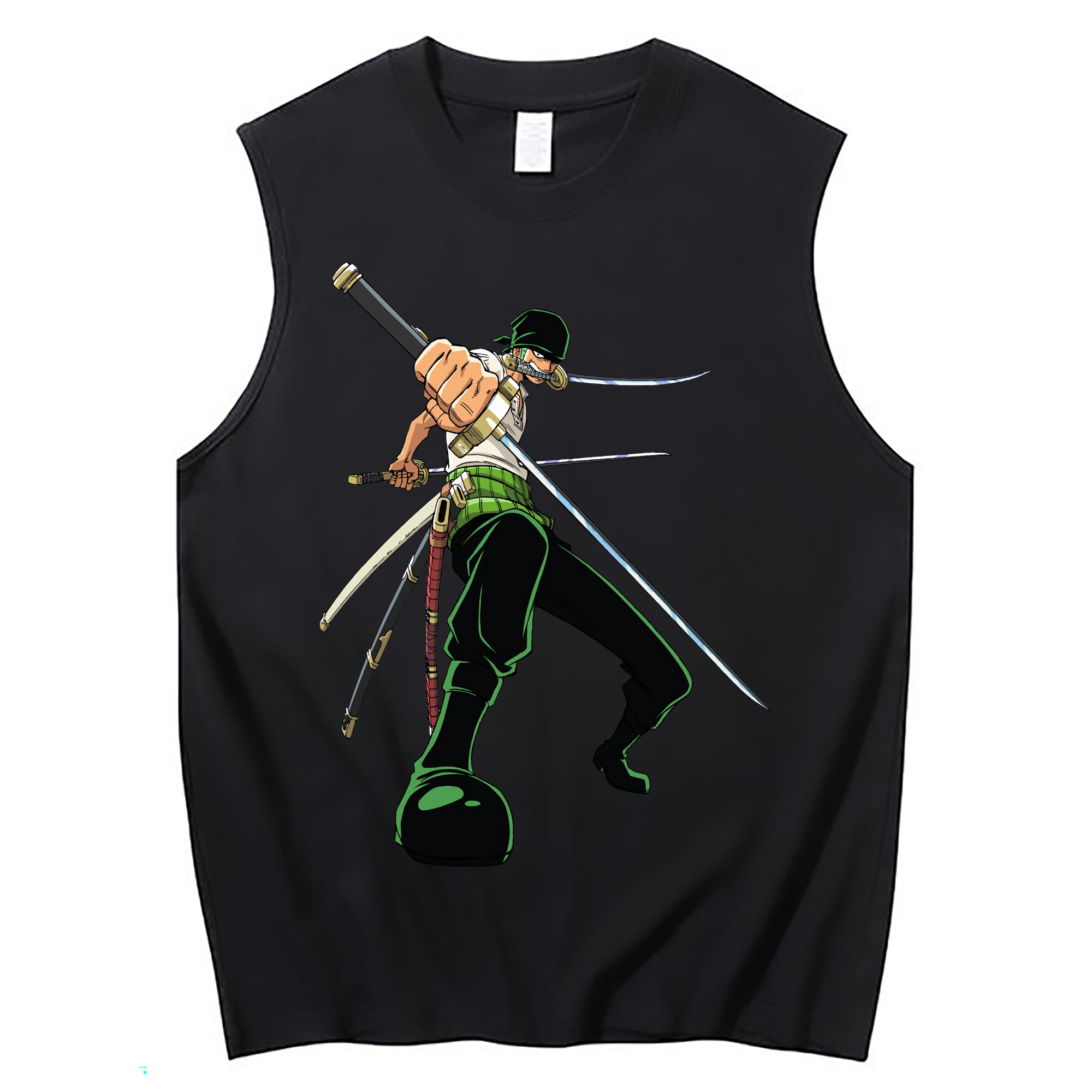 ワンピース ロロノア・ゾロ ONE PIECE Roronoa Zoro コットン100％タンクトップ（フロントプリント）