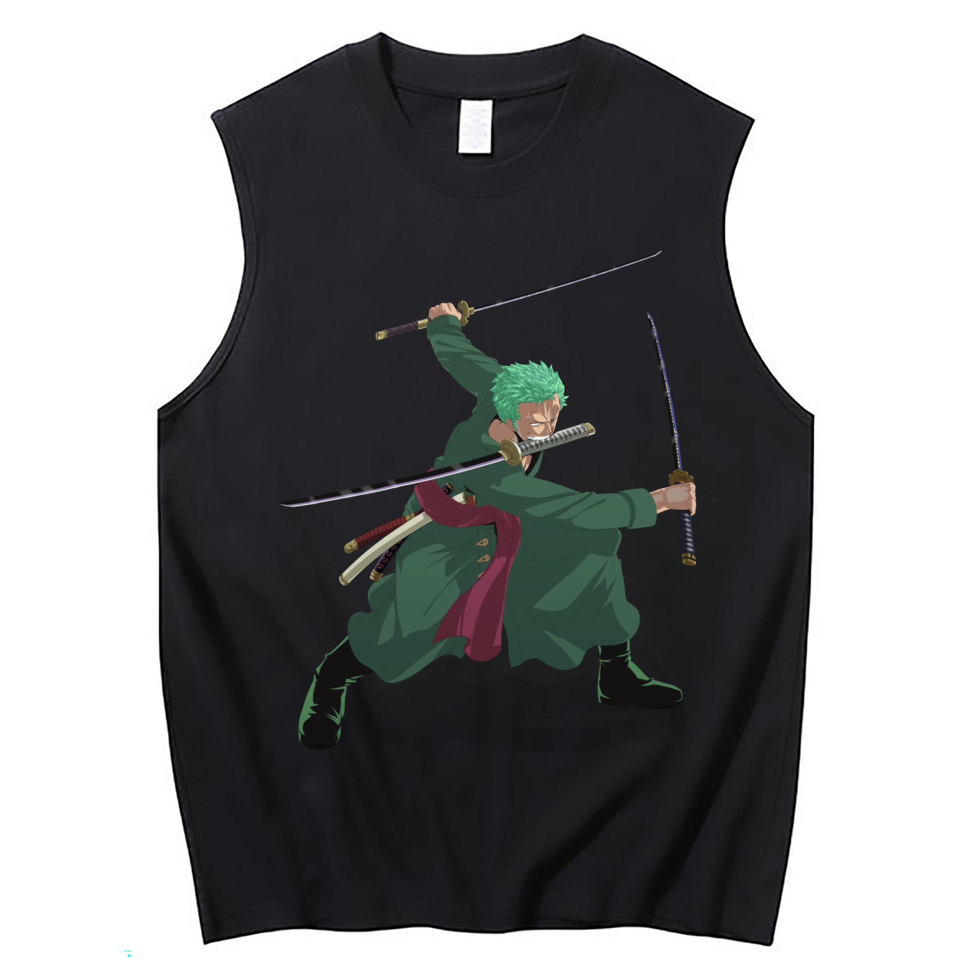 ワンピース ロロノア・ゾロ ONE PIECE Roronoa Zoro コットン100％タンクトップ（フロントプリント）