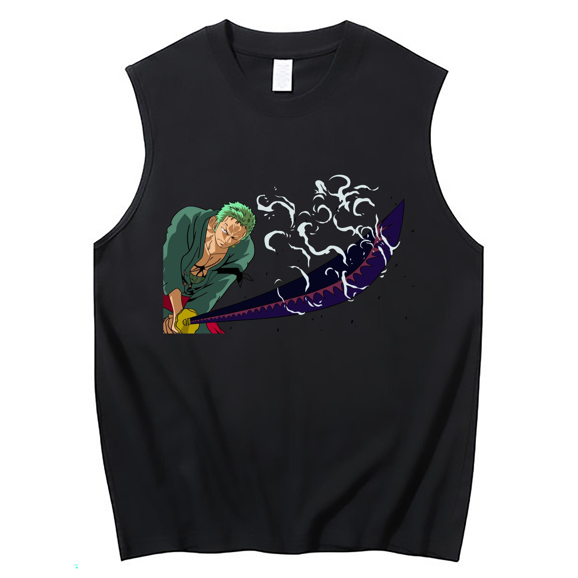 ワンピース ロロノア・ゾロ ONE PIECE Roronoa Zoro コットン100％タンクトップ（フロントプリント）