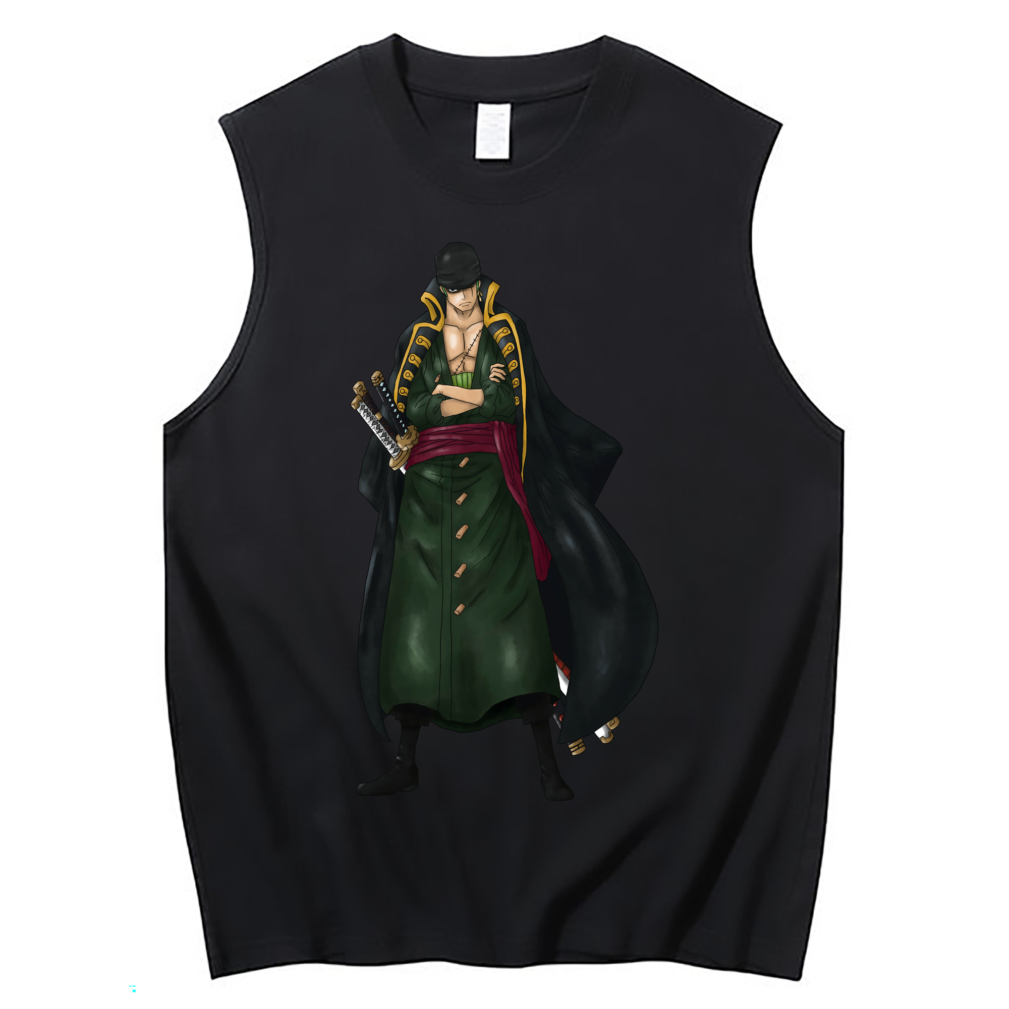 ワンピース ロロノア・ゾロ ONE PIECE Roronoa Zoro コットン100％タンクトップ（フロントプリント）