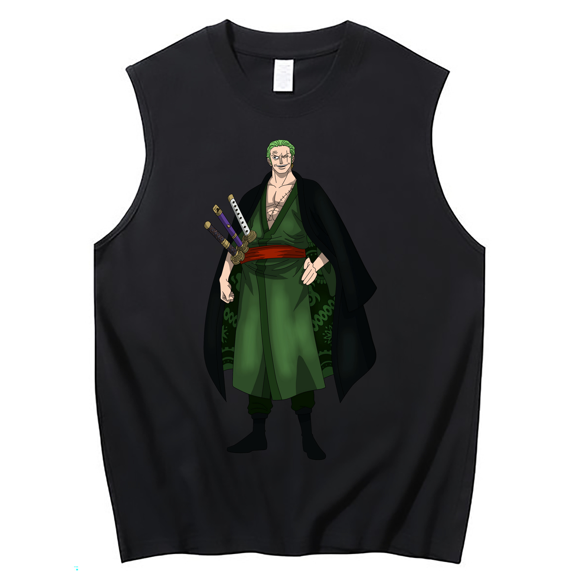 ワンピース ロロノア・ゾロ ONE PIECE Roronoa Zoro コットン100％タンクトップ（フロントプリント）