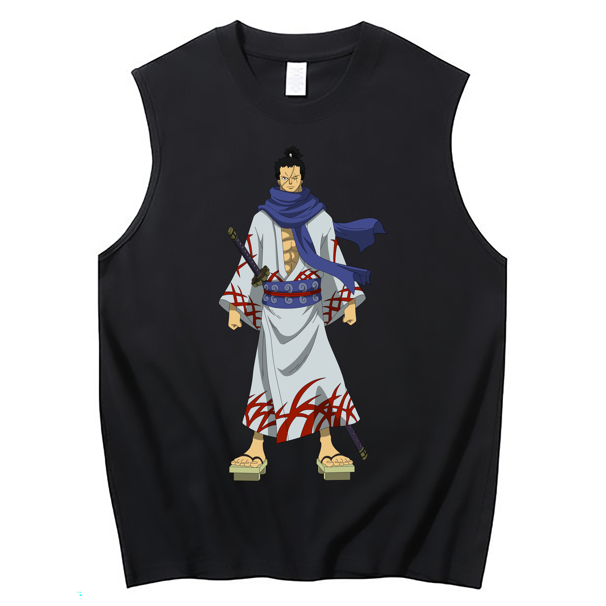 ワンピース ロロノア・ゾロ ONE PIECE Roronoa Zoro コットン100％タンクトップ（フロントプリント）