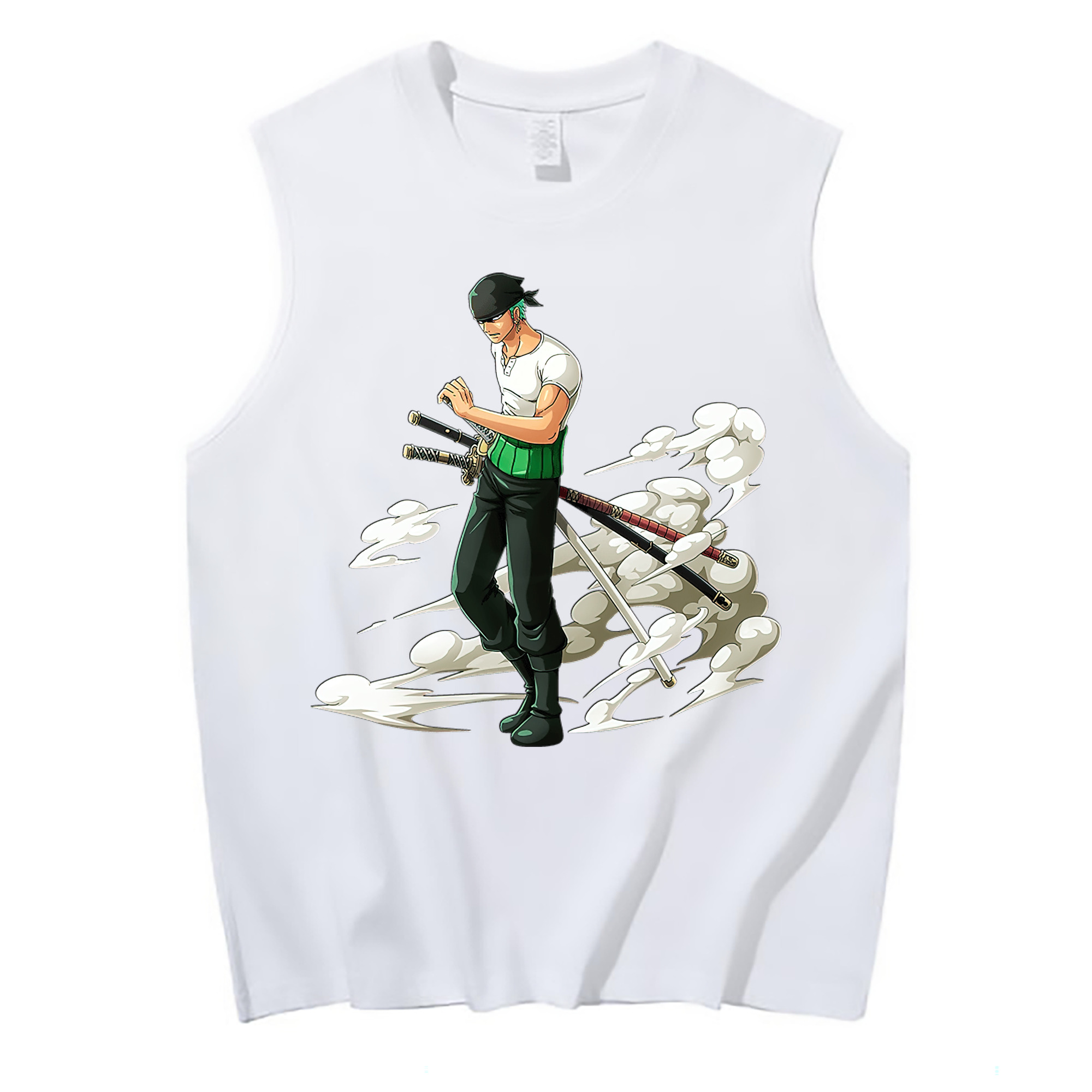 ワンピース ロロノア・ゾロ ONE PIECE Roronoa Zoro コットン100％タンクトップ（フロントプリント）