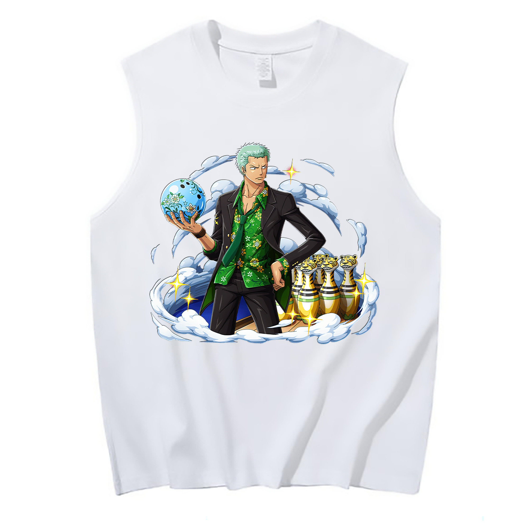 ワンピース ロロノア・ゾロ ONE PIECE Roronoa Zoro コットン100％タンクトップ（フロントプリント）