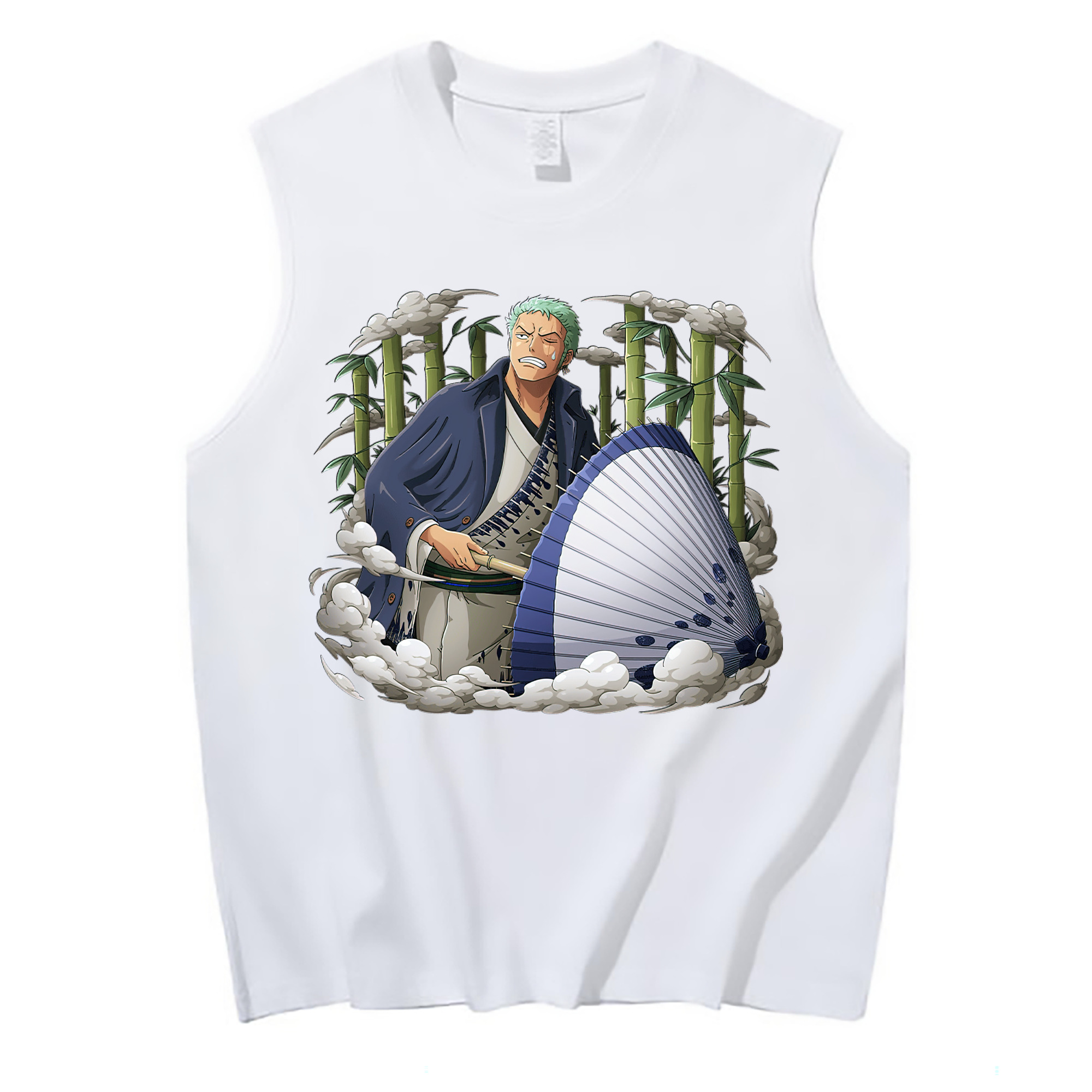 ワンピース ロロノア・ゾロ ONE PIECE Roronoa Zoro コットン100％タンクトップ（フロントプリント）