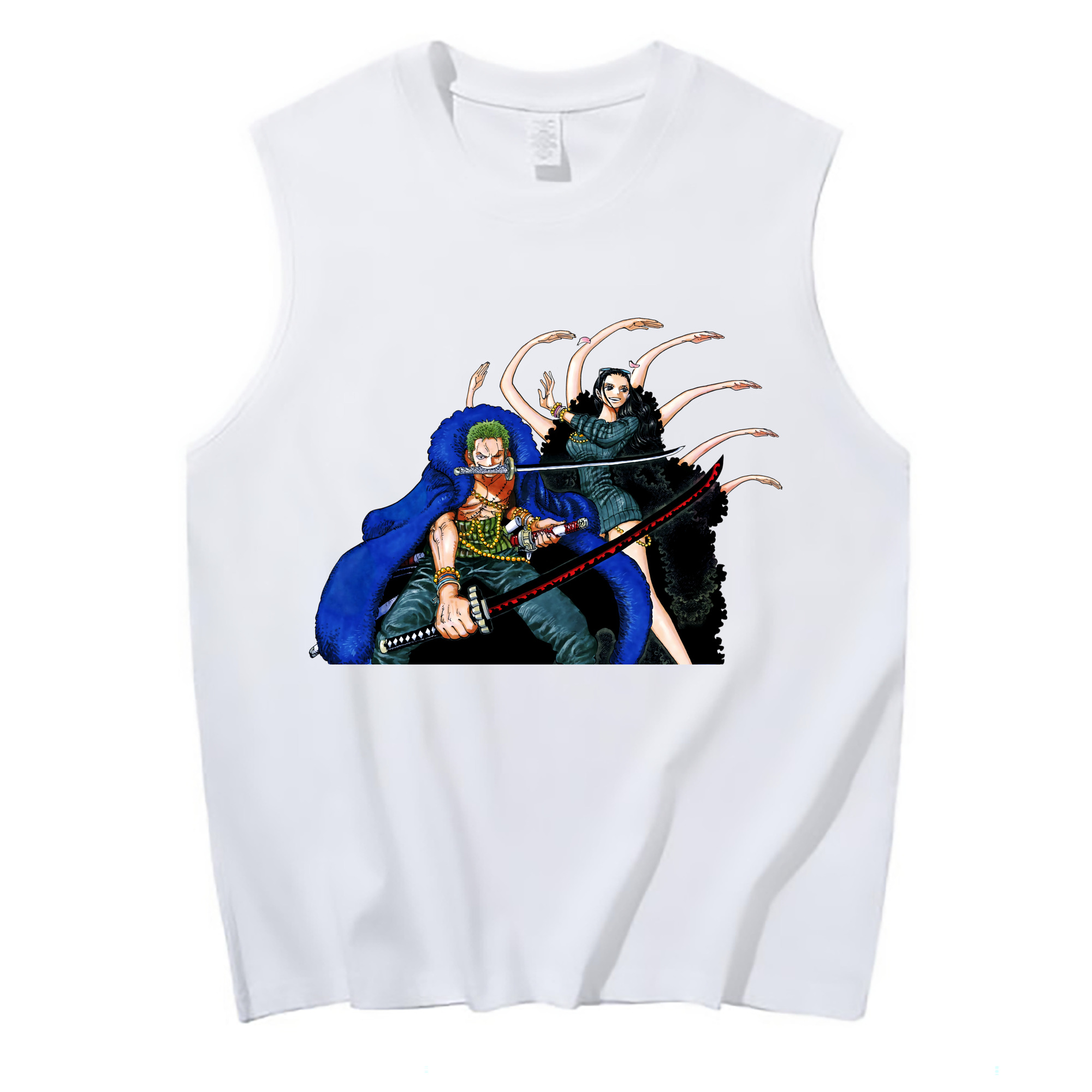 ワンピース ロロノア・ゾロ ONE PIECE Roronoa Zoro コットン100％タンクトップ（フロントプリント）