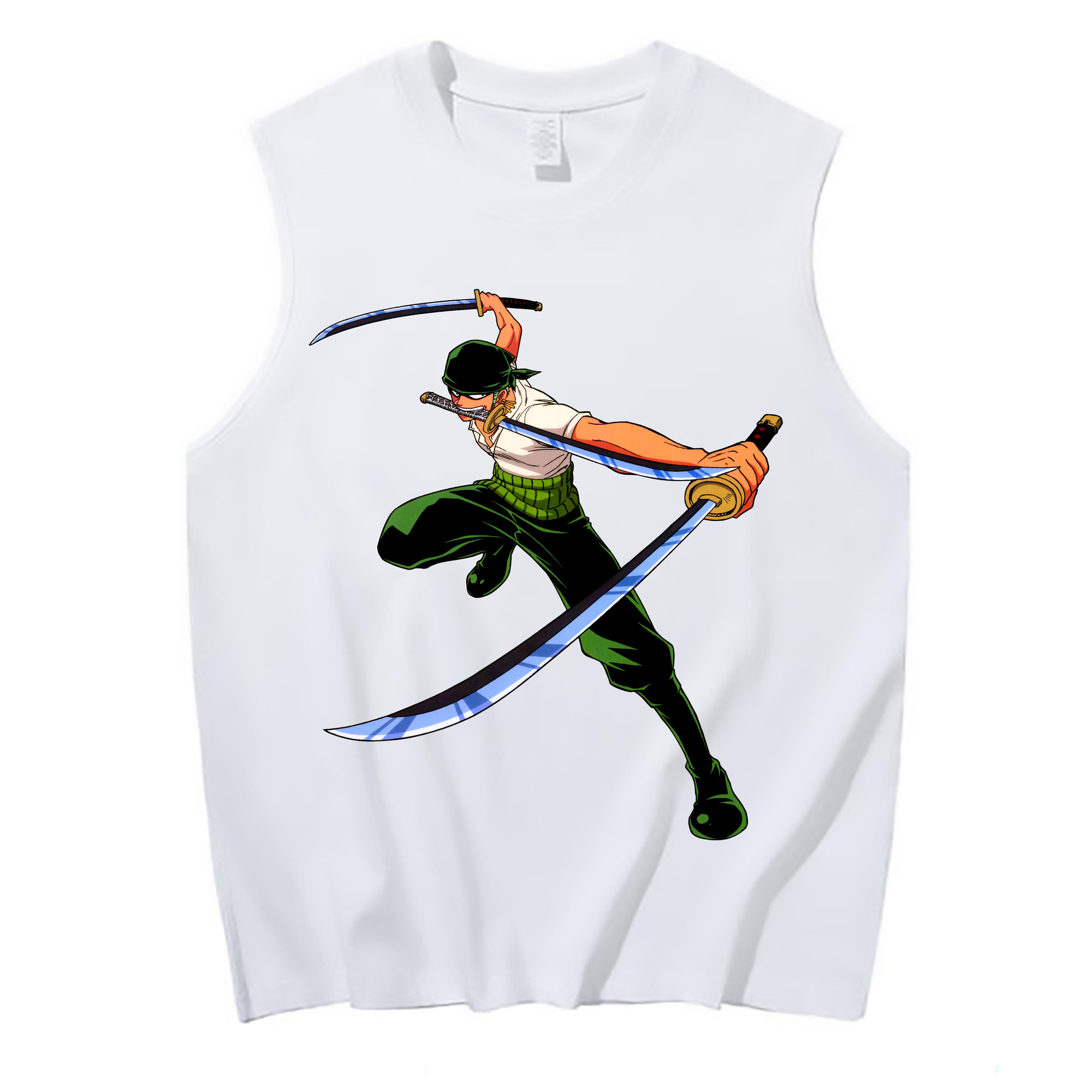 ワンピース ロロノア・ゾロ ONE PIECE Roronoa Zoro コットン100％タンクトップ（フロントプリント）