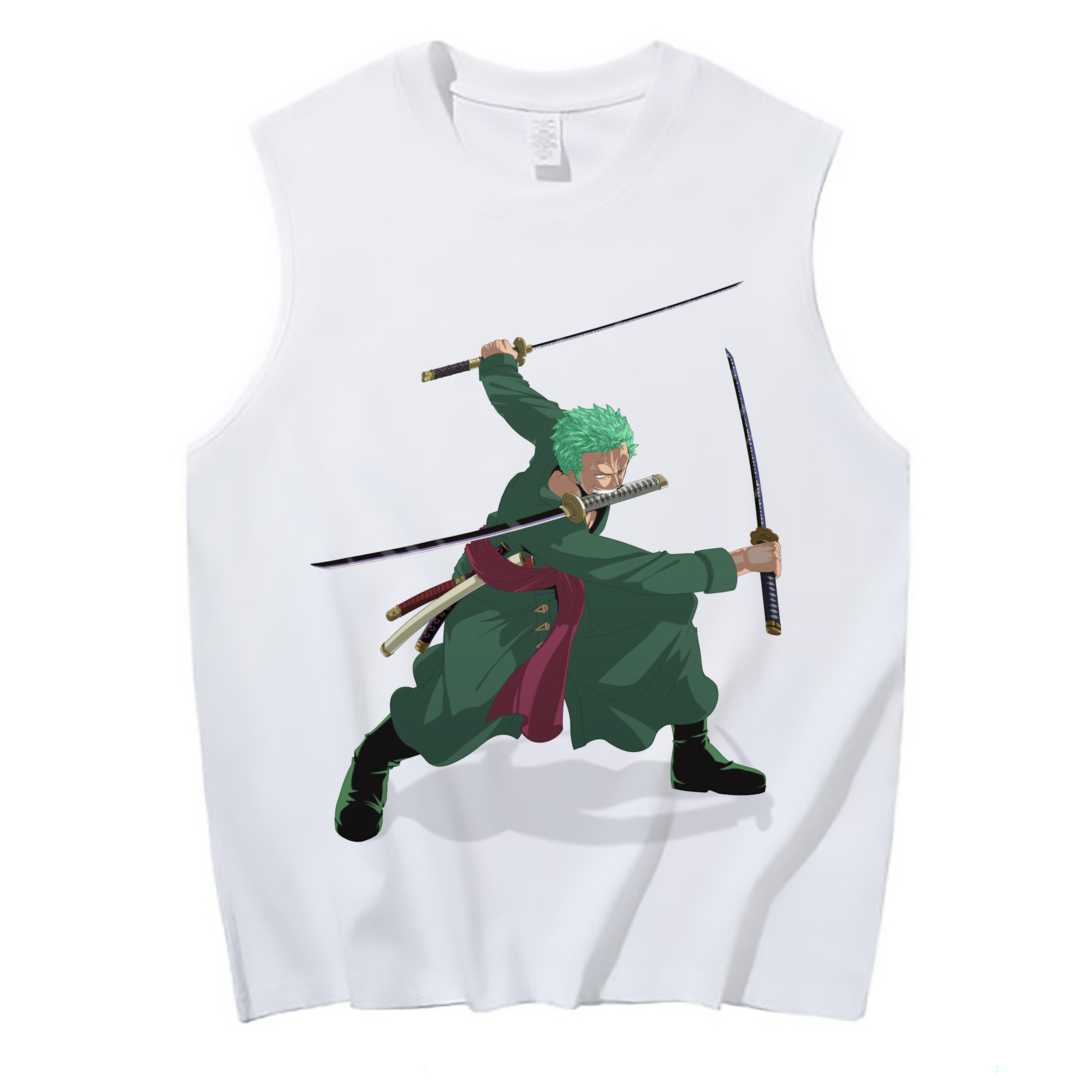 ワンピース ロロノア・ゾロ ONE PIECE Roronoa Zoro コットン100％タンクトップ（フロントプリント）