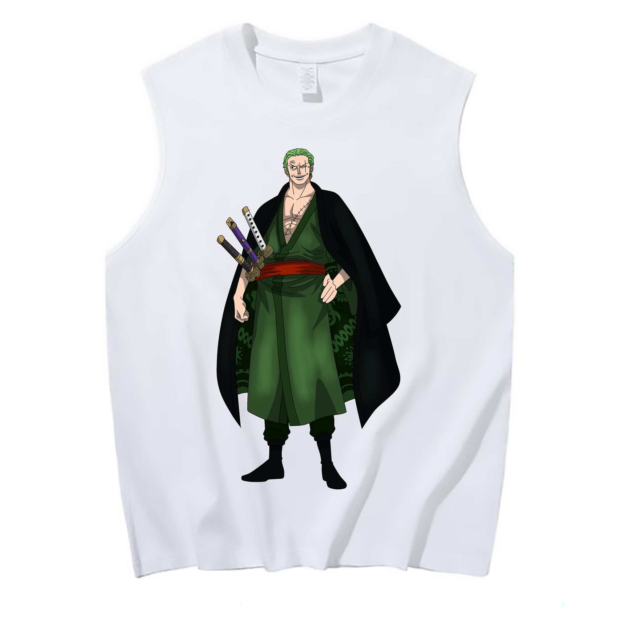 ワンピース ロロノア・ゾロ ONE PIECE Roronoa Zoro コットン100％タンクトップ（フロントプリント）