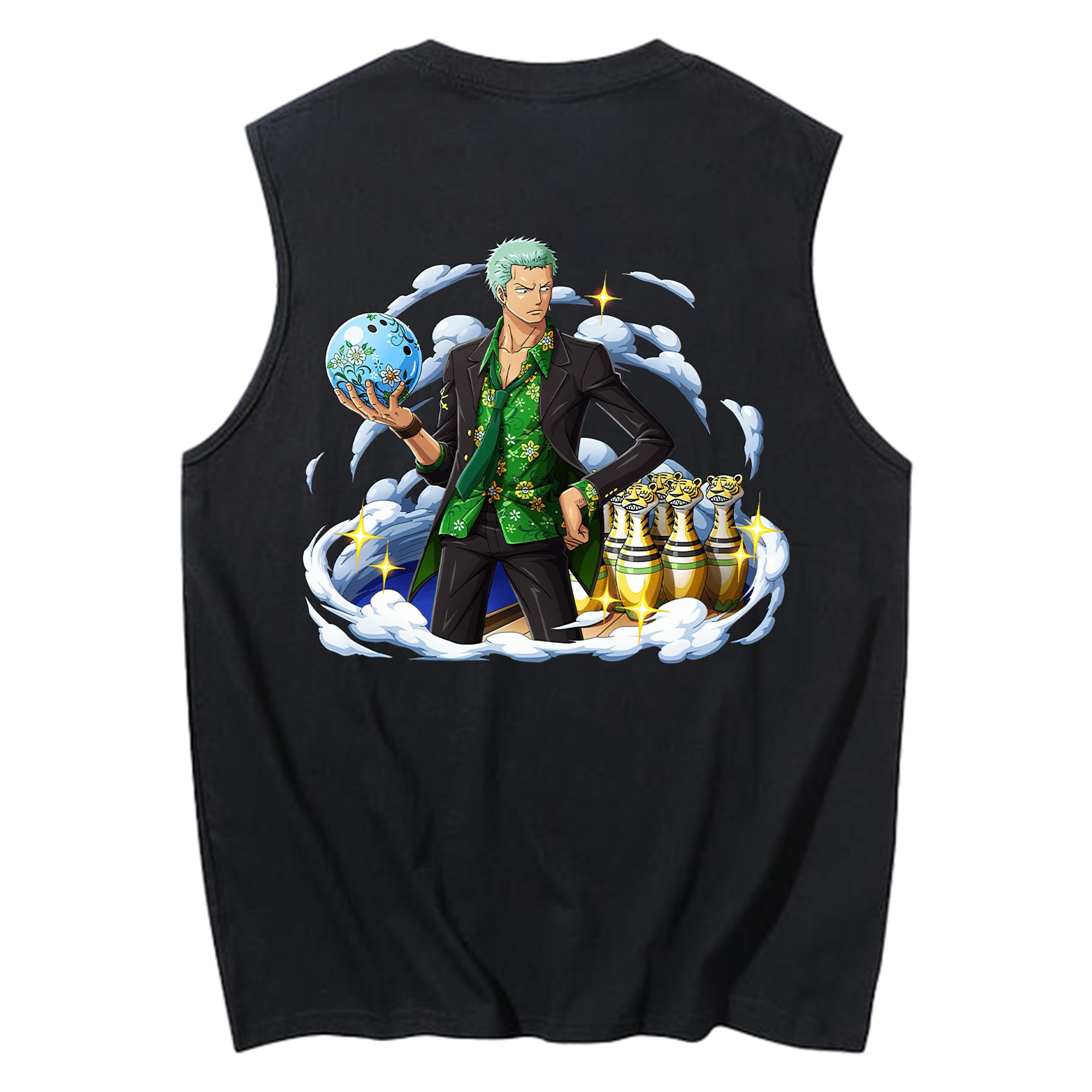 ワンピース ロロノア・ゾロ ONE PIECE Roronoa Zoro コットン100％タンクトップ（背面プリント）