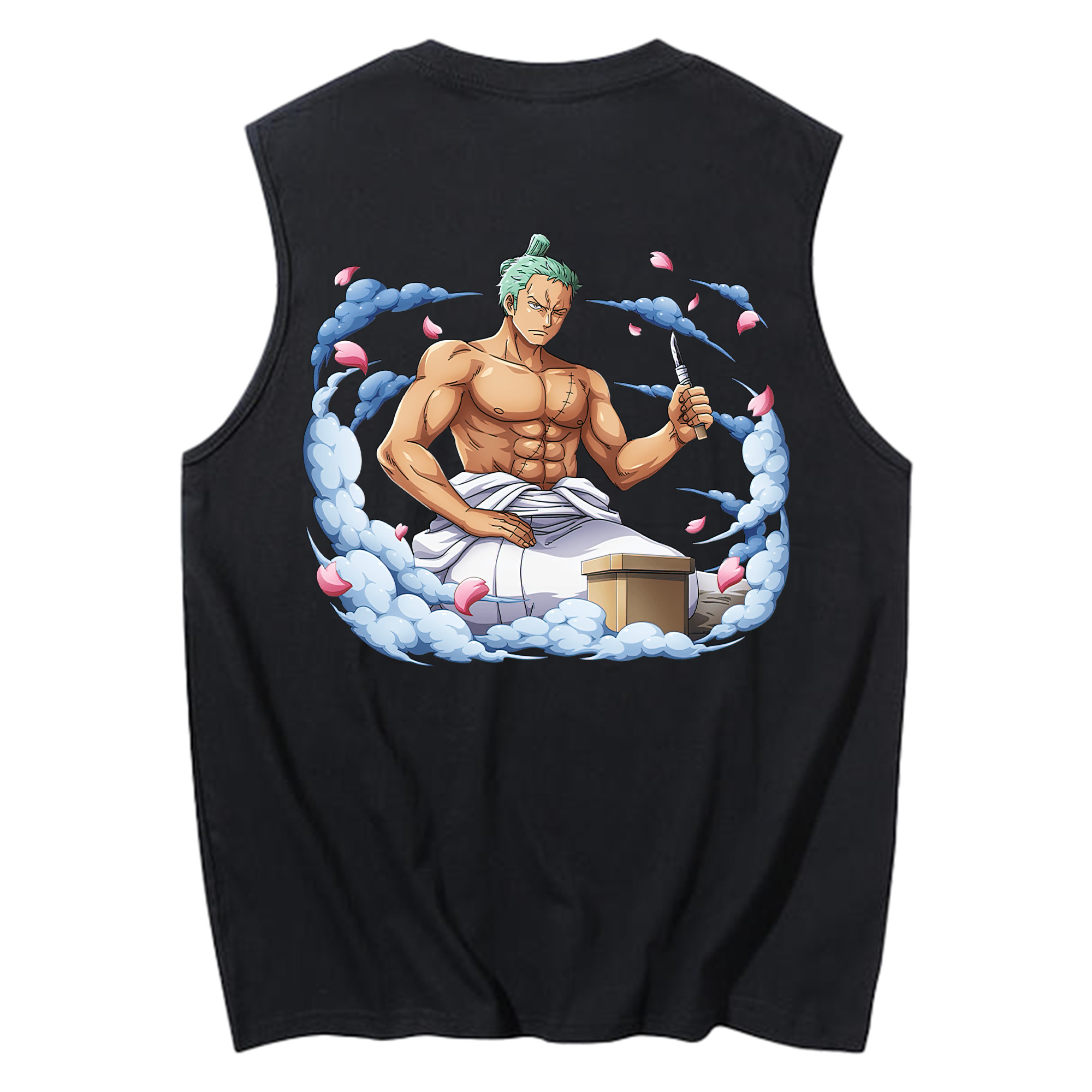ワンピース ロロノア・ゾロ ONE PIECE Roronoa Zoro コットン100％タンクトップ（背面プリント）
