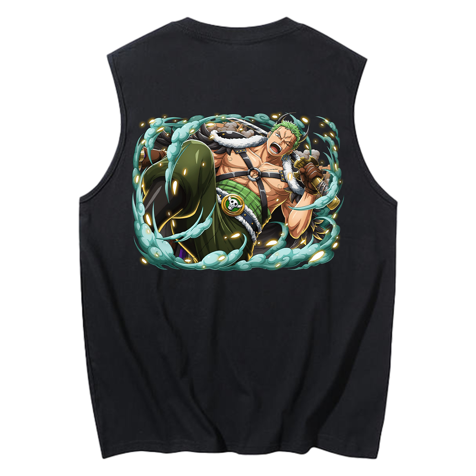 ワンピース ロロノア・ゾロ ONE PIECE Roronoa Zoro コットン100％タンクトップ（背面プリント）