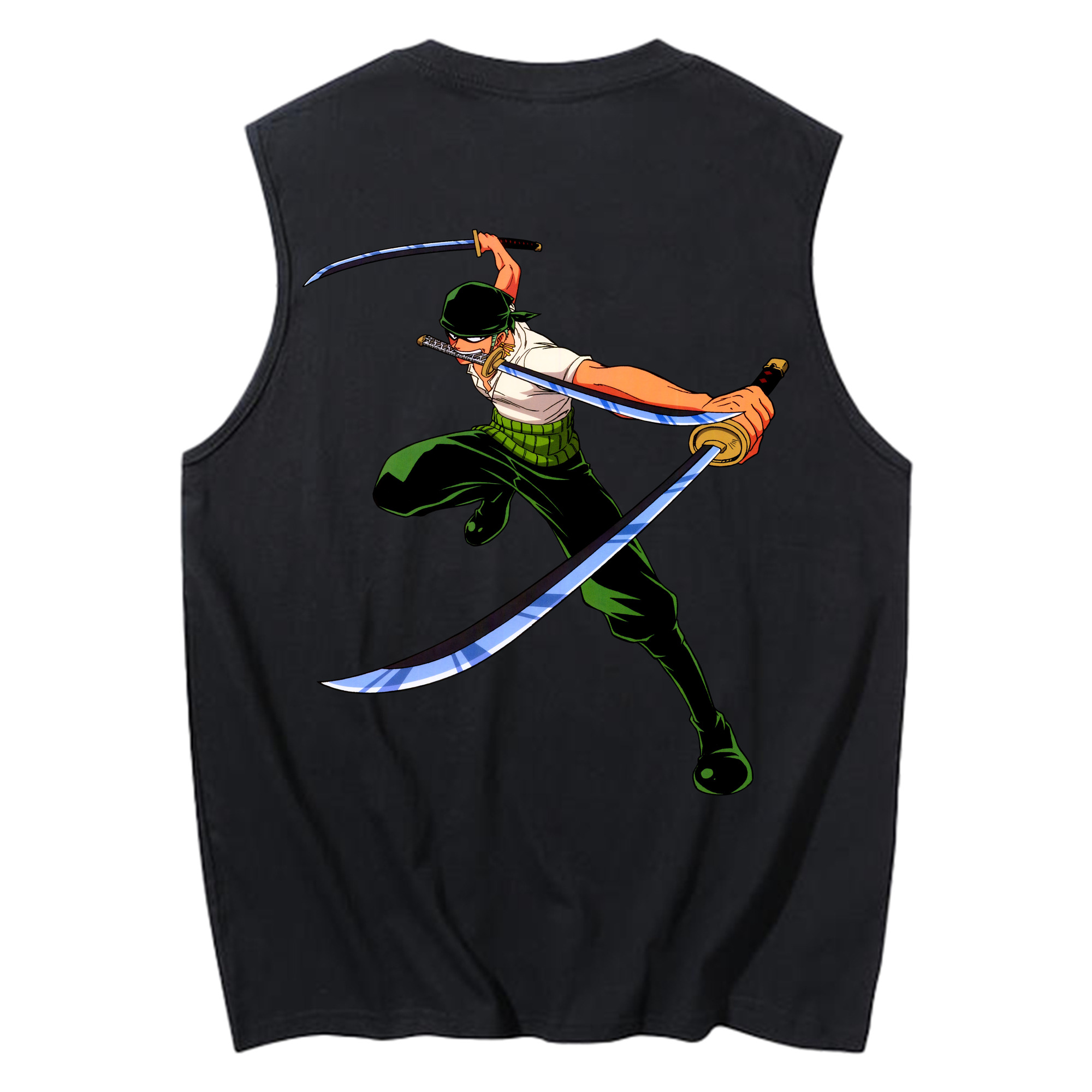 ワンピース ロロノア・ゾロ ONE PIECE Roronoa Zoro コットン100％タンクトップ（背面プリント）