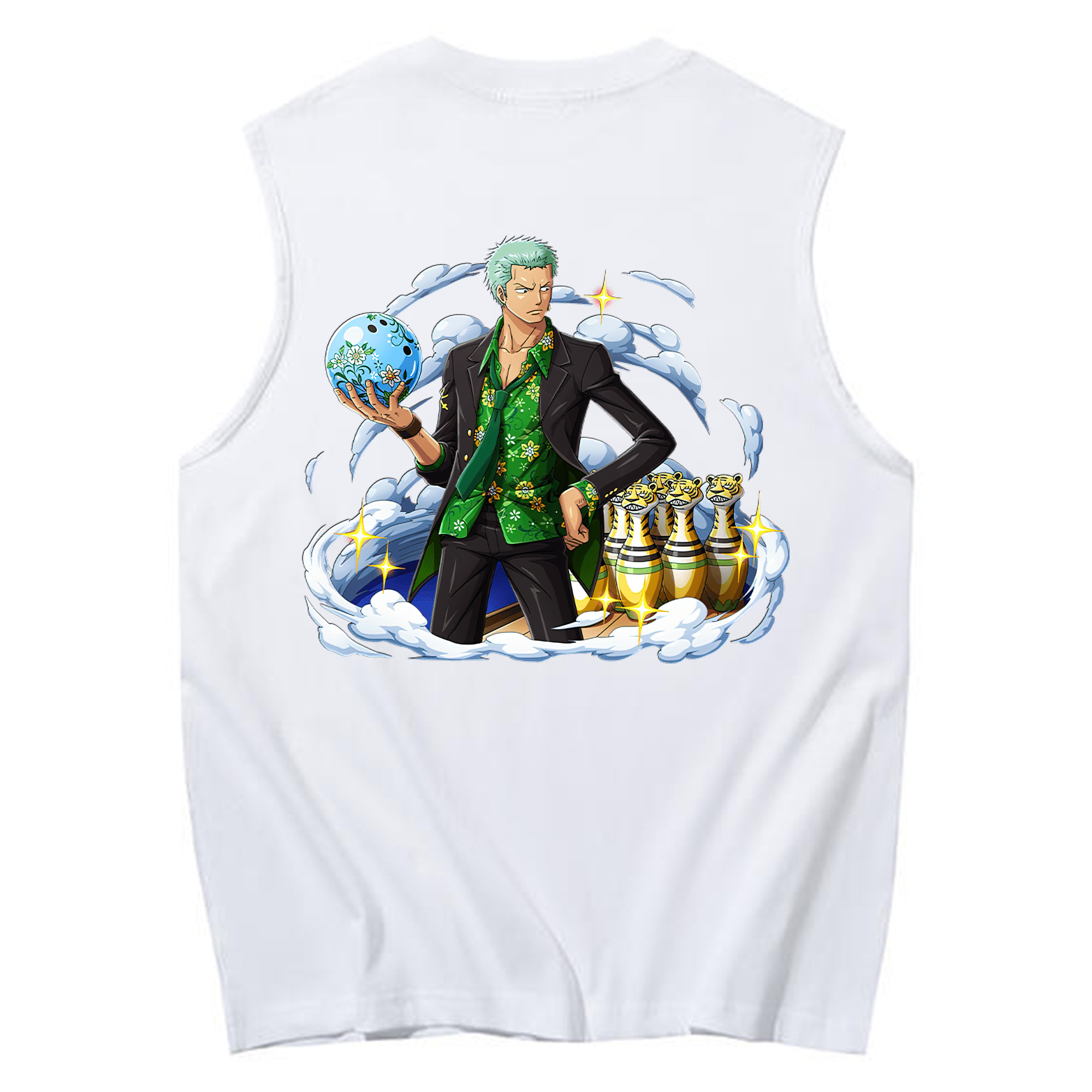 ワンピース ロロノア・ゾロ ONE PIECE Roronoa Zoro コットン100％タンクトップ（背面プリント）