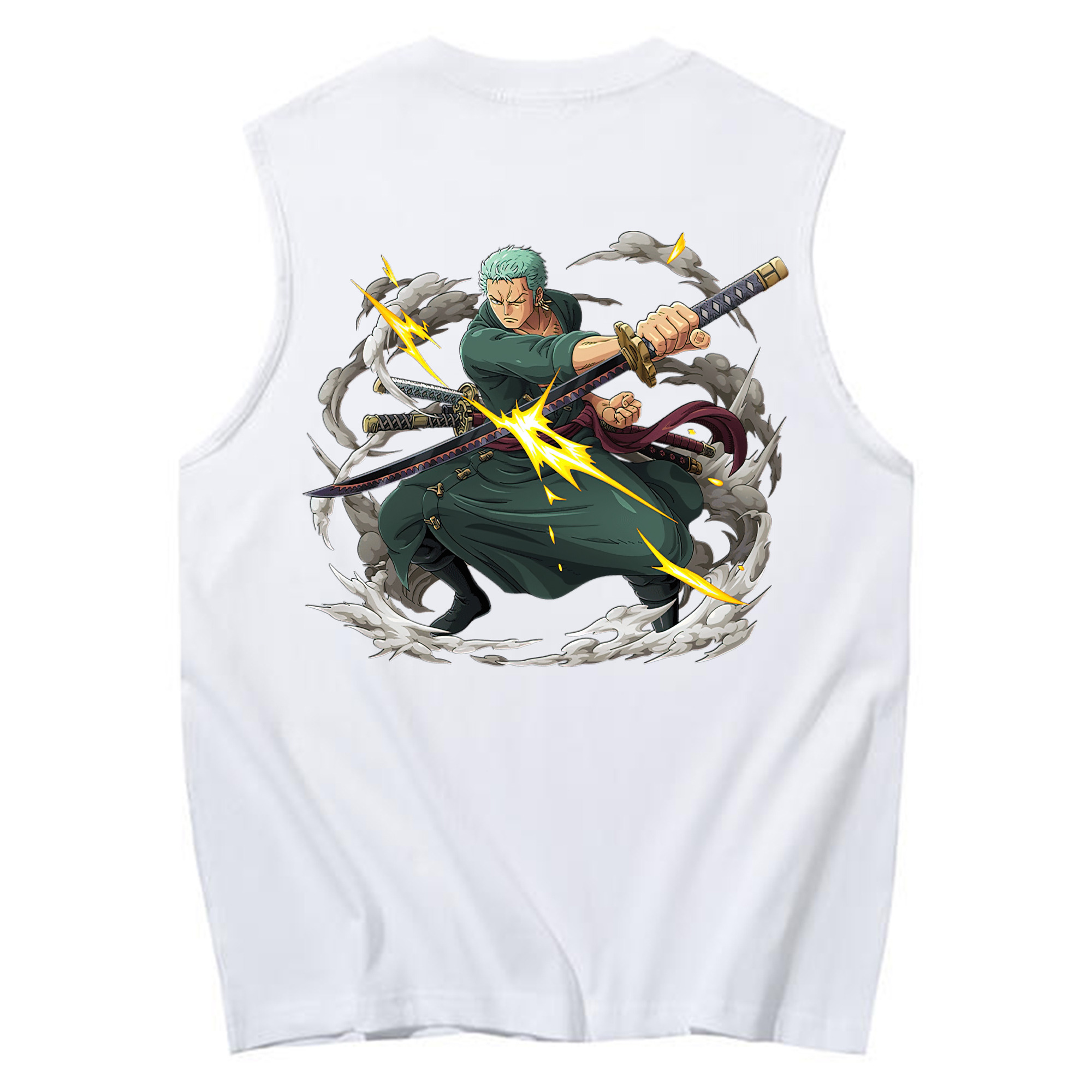 ワンピース ロロノア・ゾロ ONE PIECE Roronoa Zoro コットン100％タンクトップ（背面プリント）