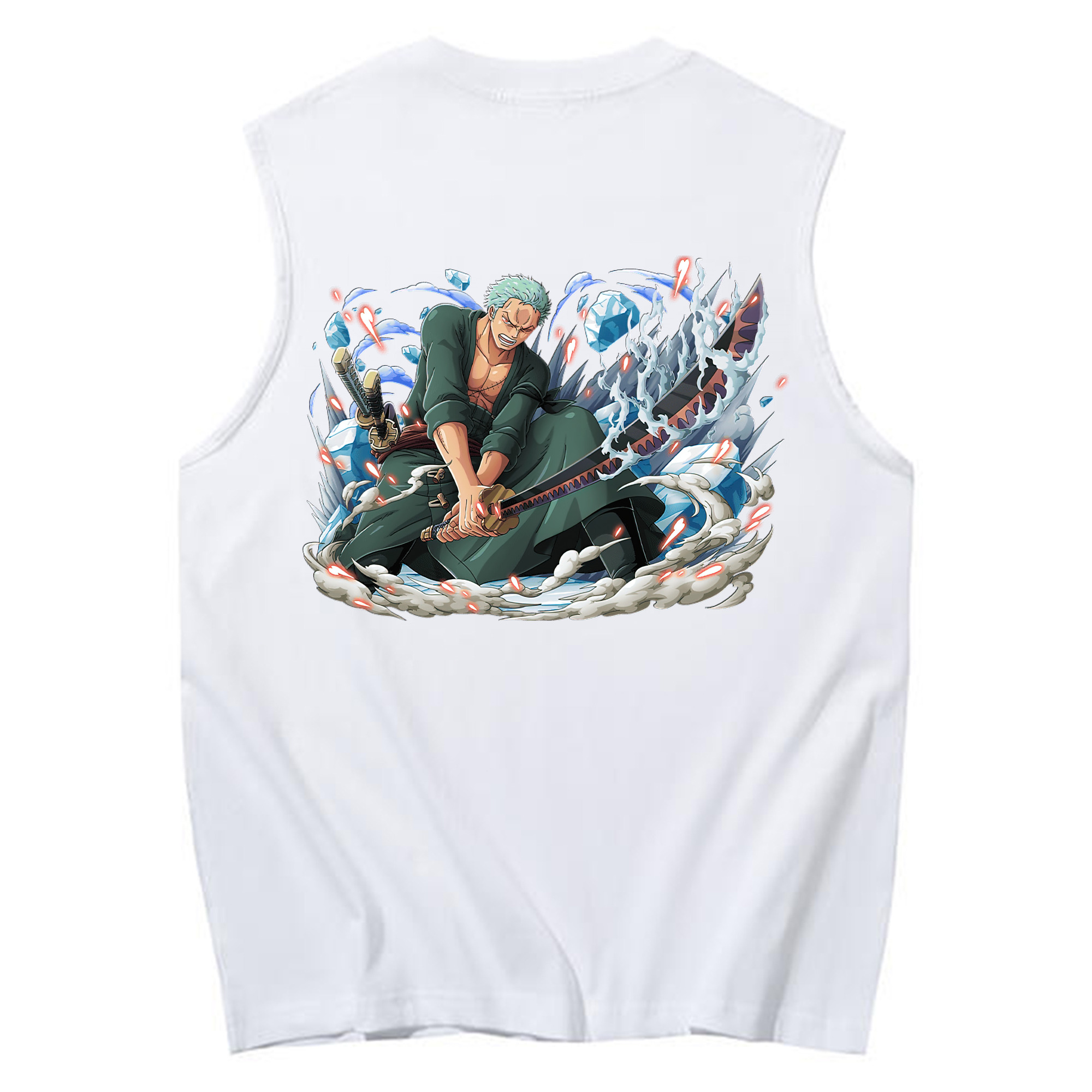 ワンピース ロロノア・ゾロ ONE PIECE Roronoa Zoro コットン100％タンクトップ（背面プリント）