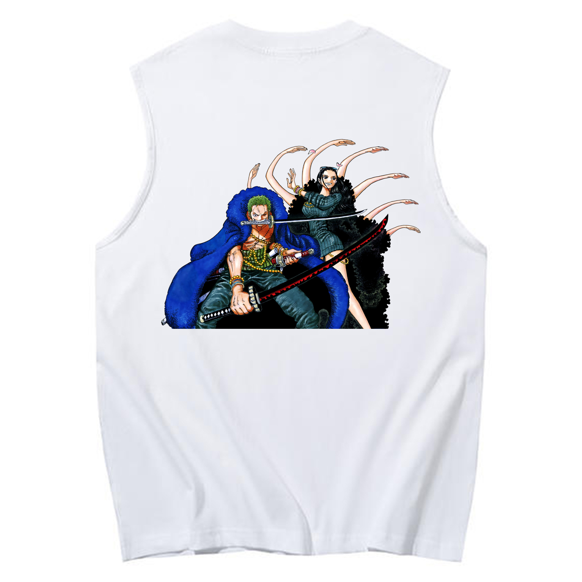 （画像用） ワンピース ロロノア・ゾロ ONE PIECE Roronoa Zoro コットン100％タンクトップ（背面プリント）