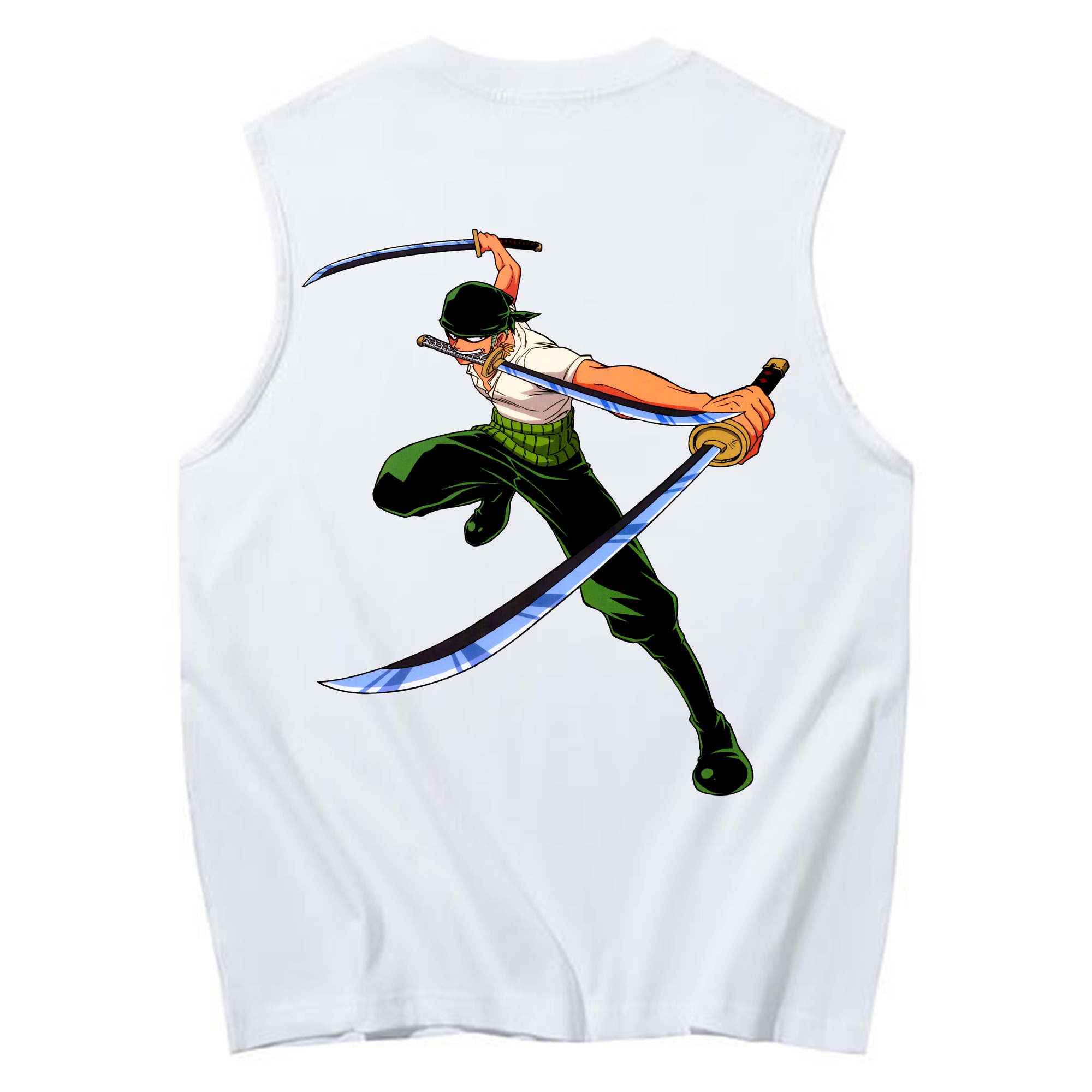 ワンピース ロロノア・ゾロ ONE PIECE Roronoa Zoro コットン100％タンクトップ（背面プリント）
