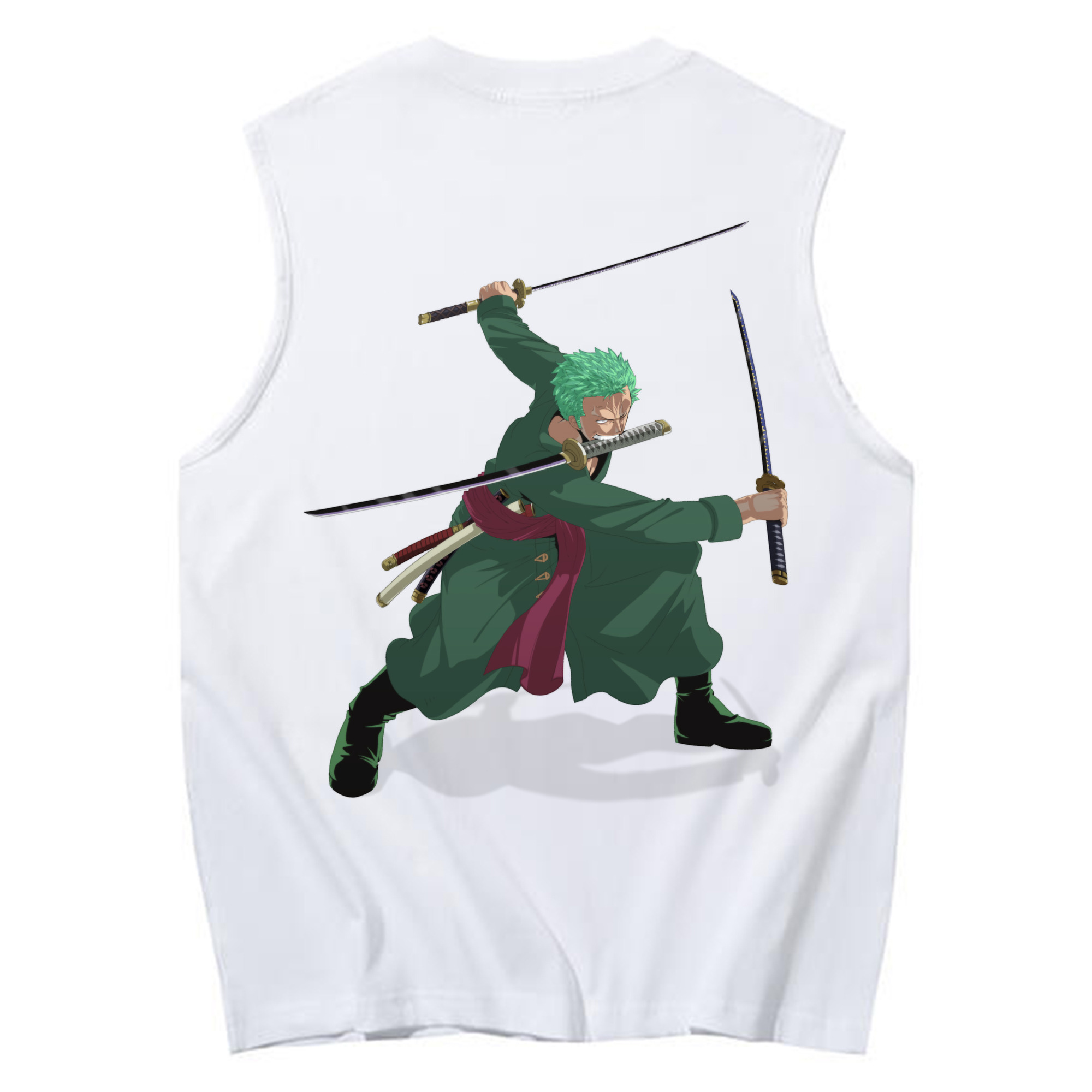 ワンピース ロロノア・ゾロ ONE PIECE Roronoa Zoro コットン100％タンクトップ（背面プリント）