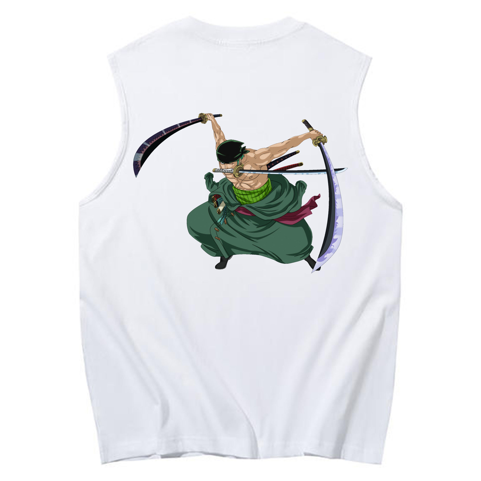 （画像用） ワンピース ロロノア・ゾロ ONE PIECE Roronoa Zoro コットン100％タンクトップ（背面プリント）