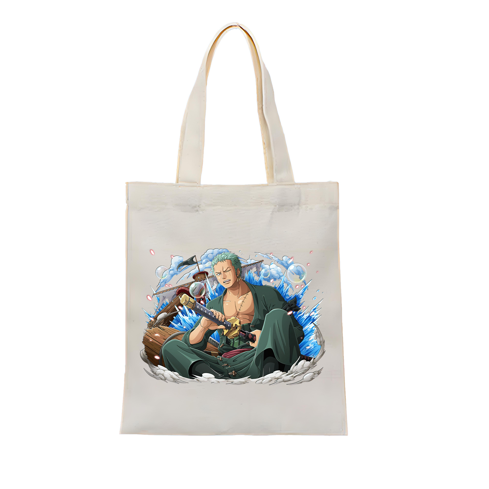 （画像用） ワンピース ロロノア・ゾロ ONE PIECE Roronoa Zoro 縦型キャンバス生地手提げバッグ　トートバッグ