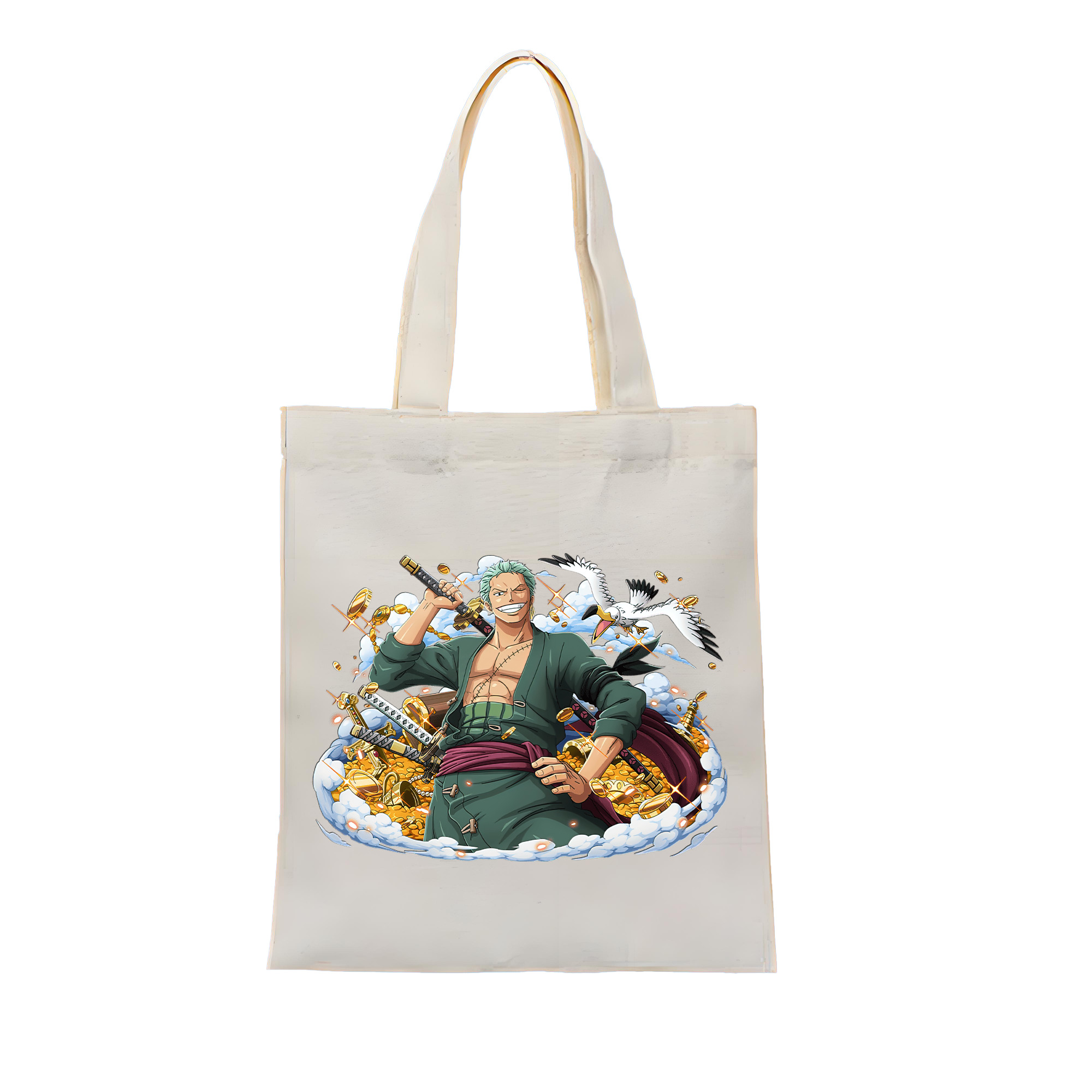 ワンピース ロロノア・ゾロ ONE PIECE Roronoa Zoro 縦型キャンバス生地手提げバッグ　トートバッグ