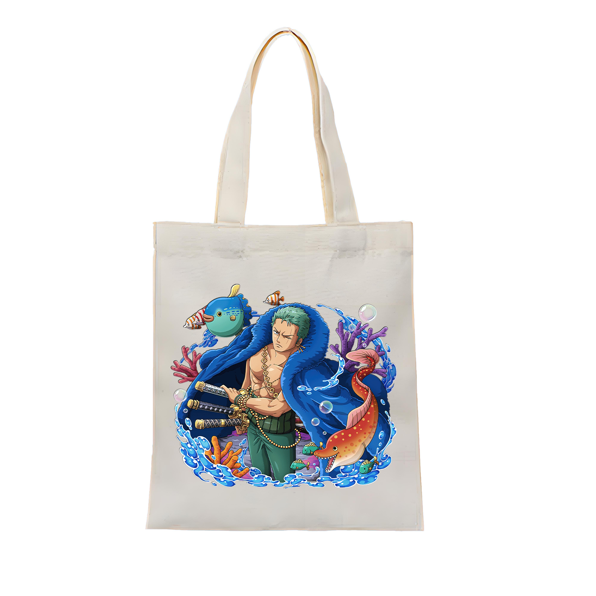 ワンピース ロロノア・ゾロ ONE PIECE Roronoa Zoro 縦型キャンバス生地手提げバッグ　トートバッグ