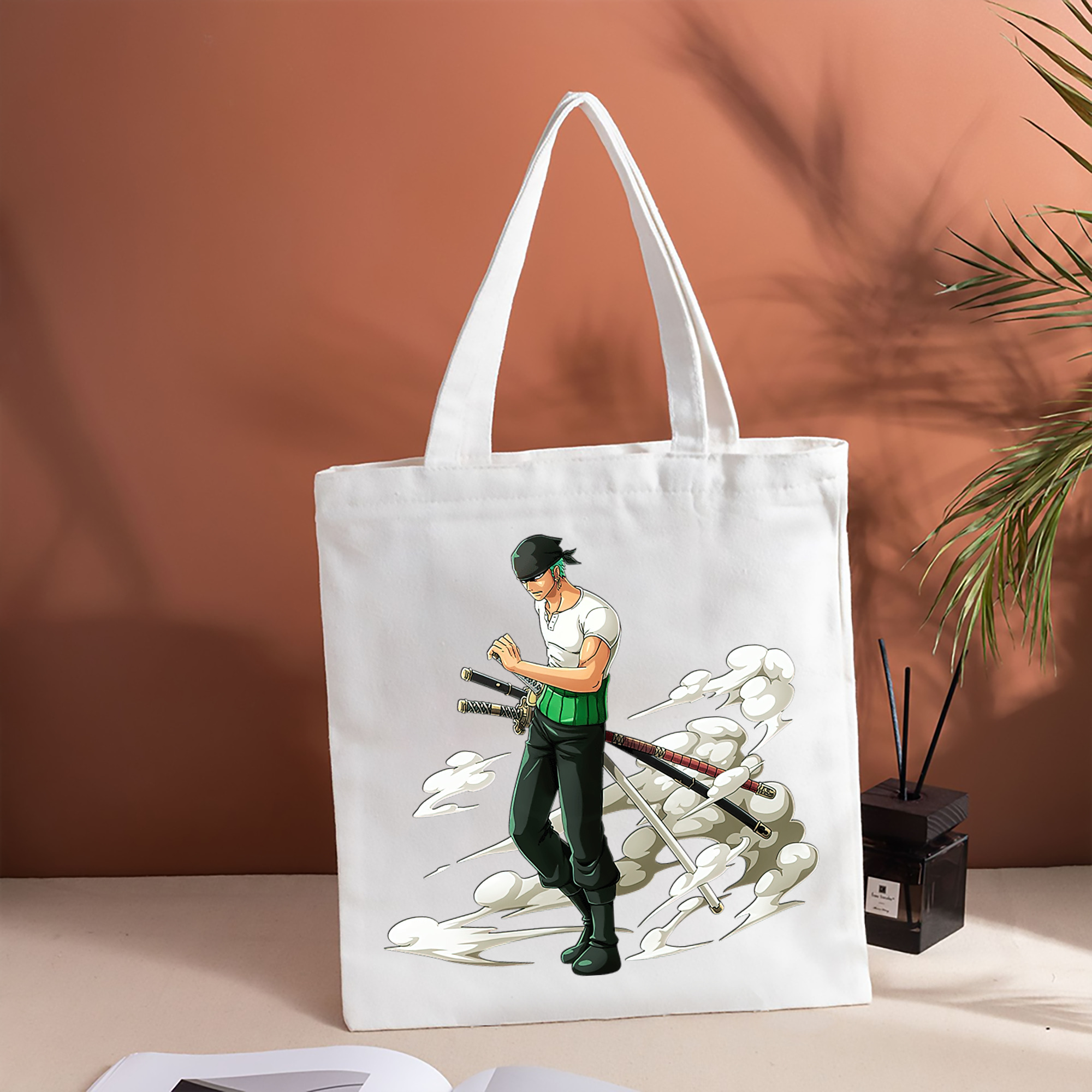 ワンピース ロロノア・ゾロ ONE PIECE Roronoa Zoro 縦型キャンバス生地手提げバッグ　トートバッグ