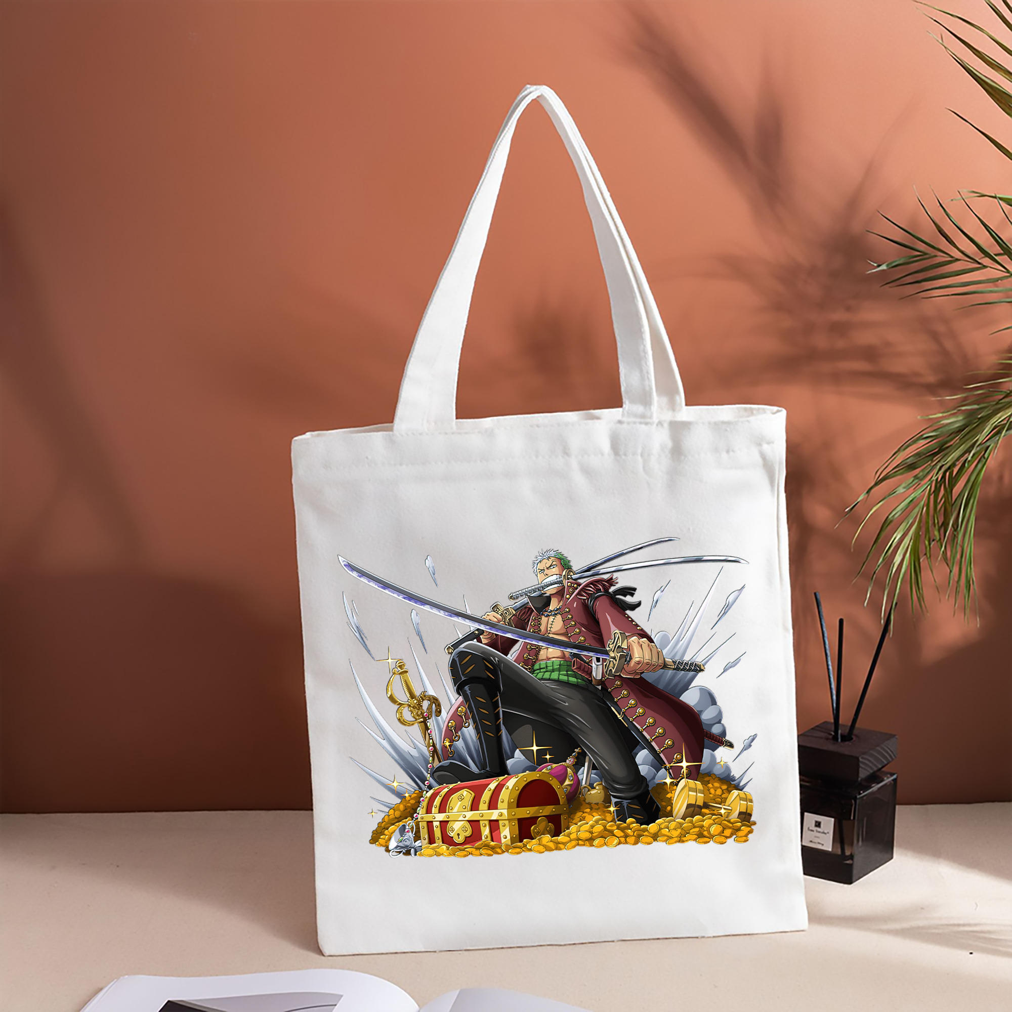 ワンピース ロロノア・ゾロ ONE PIECE Roronoa Zoro 縦型キャンバス生地手提げバッグ　トートバッグ