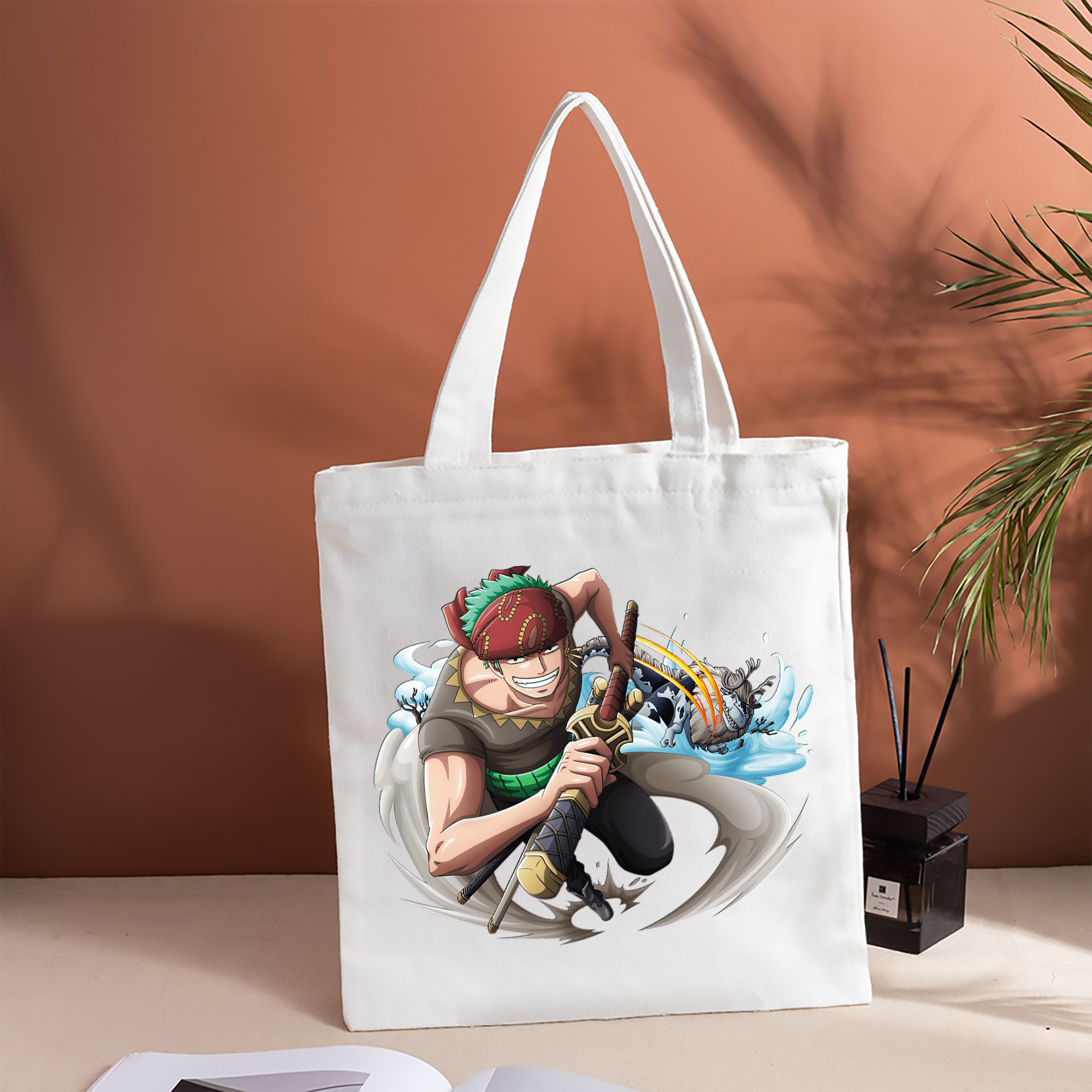 ワンピース ロロノア・ゾロ ONE PIECE Roronoa Zoro 縦型キャンバス生地手提げバッグ　トートバッグ