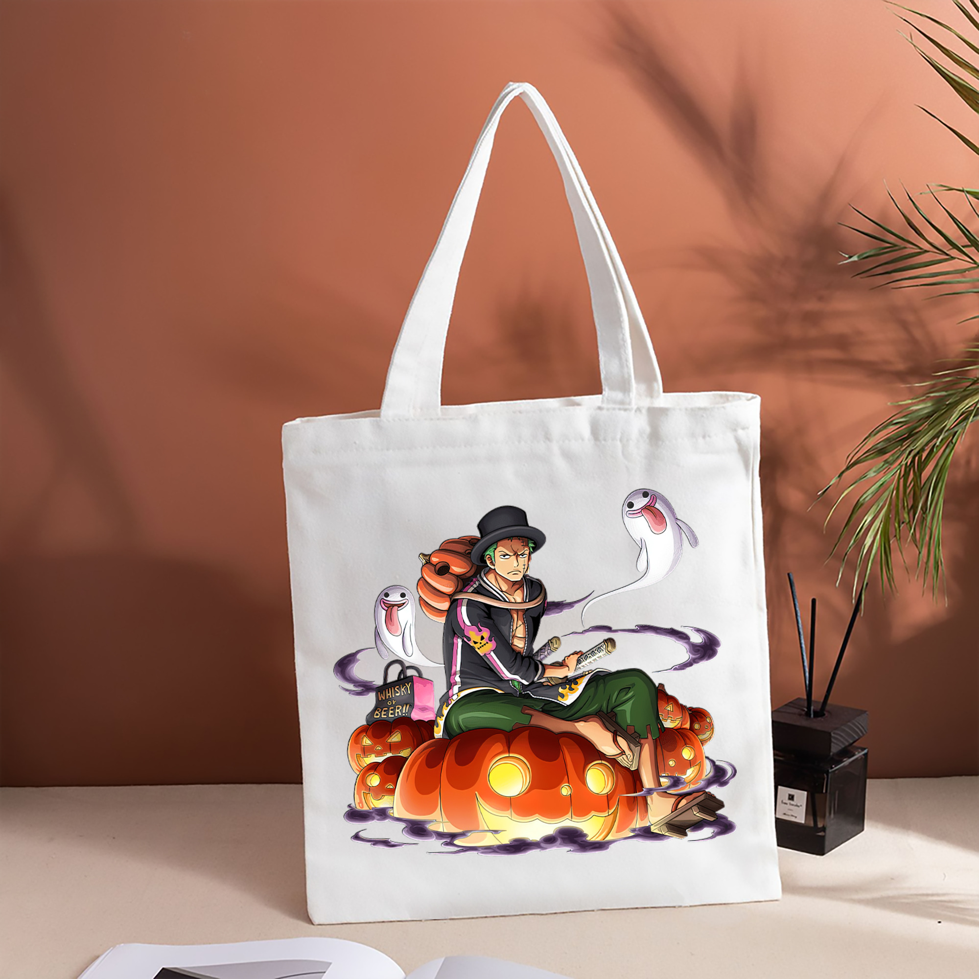 ワンピース ロロノア・ゾロ ONE PIECE Roronoa Zoro 縦型キャンバス生地手提げバッグ　トートバッグ