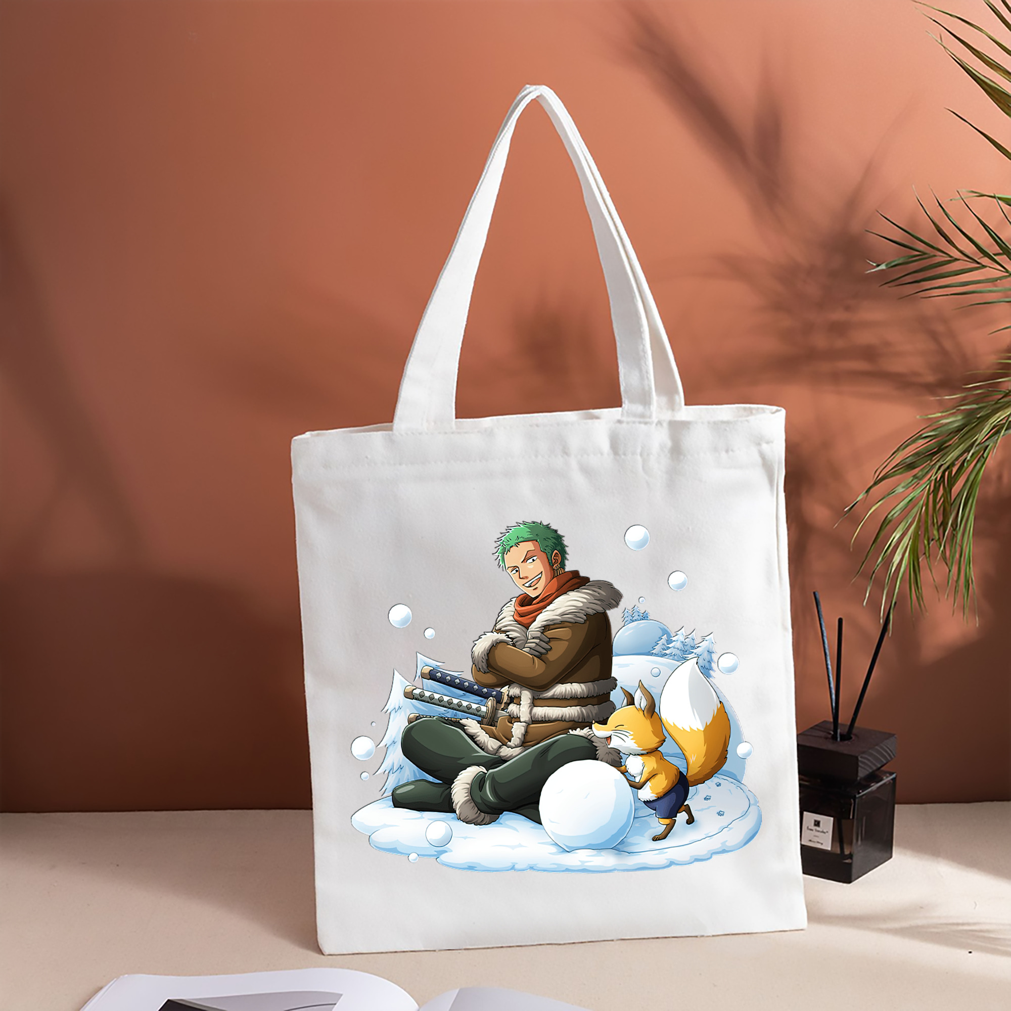 ワンピース ロロノア・ゾロ ONE PIECE Roronoa Zoro 縦型キャンバス生地手提げバッグ　トートバッグ