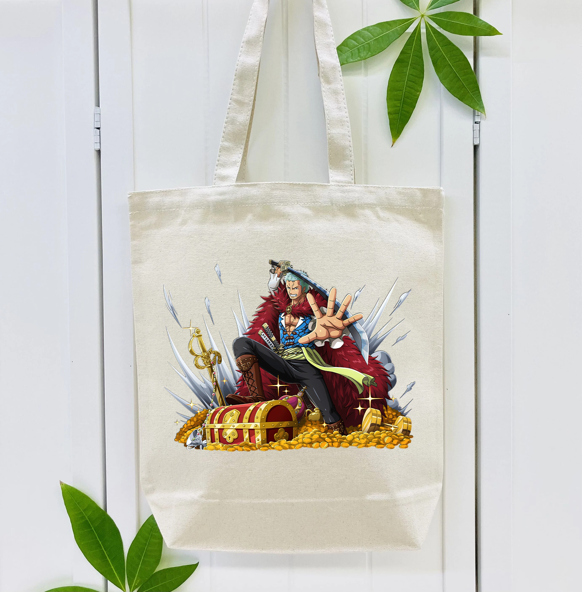 ワンピース ロロノア・ゾロ ONE PIECE Roronoa Zoro 縦型キャンバス生地手提げバッグ　トートバッグ