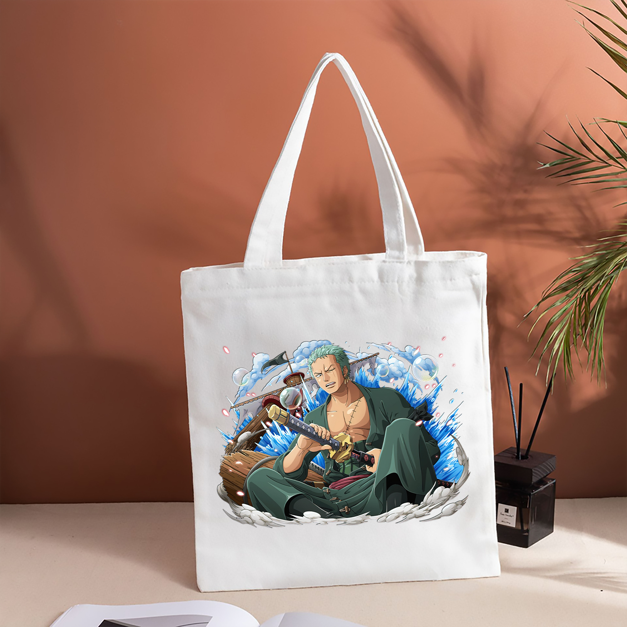ワンピース ロロノア・ゾロ ONE PIECE Roronoa Zoro 縦型キャンバス生地手提げバッグ　トートバッグ
