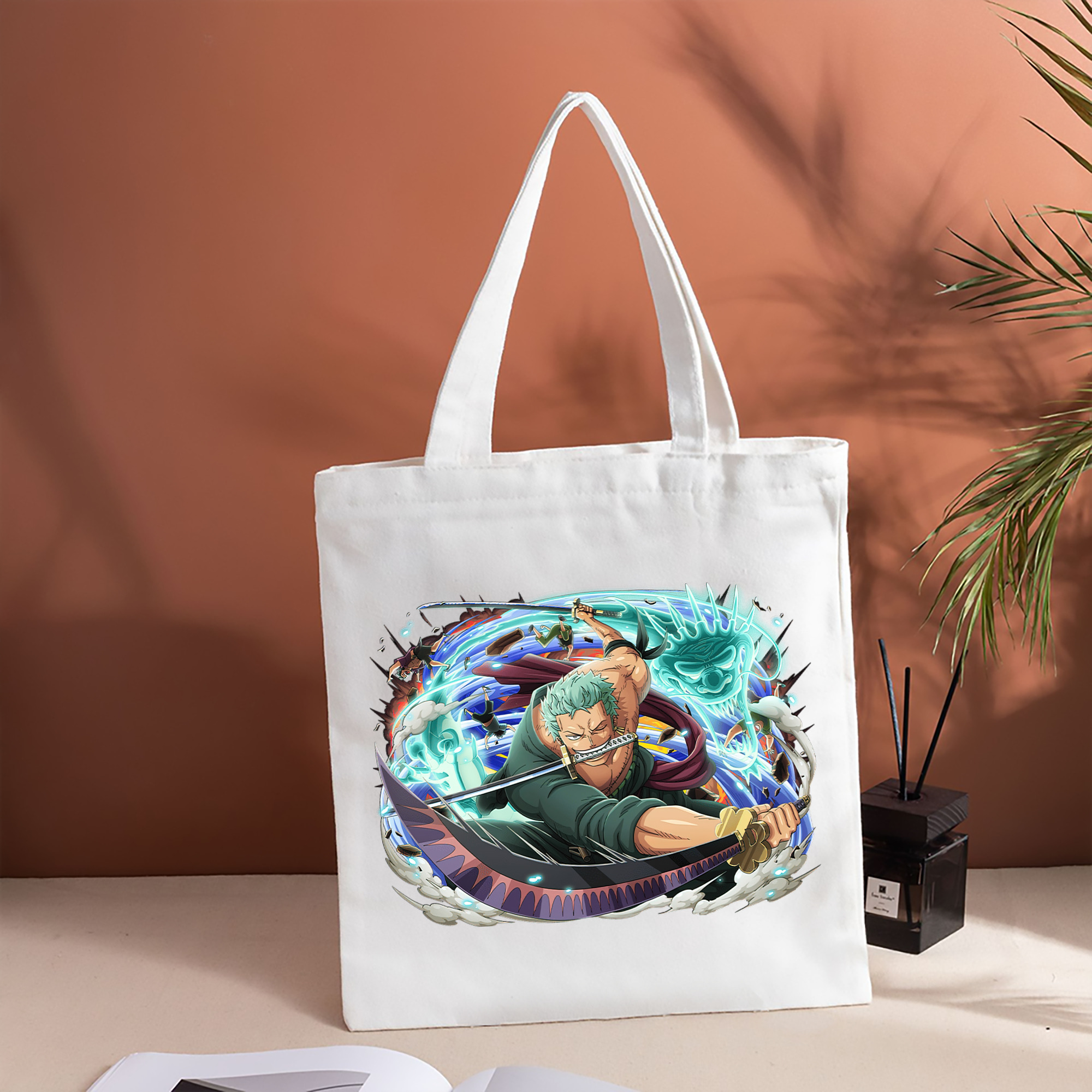 ワンピース ロロノア・ゾロ ONE PIECE Roronoa Zoro 縦型キャンバス生地手提げバッグ　トートバッグ