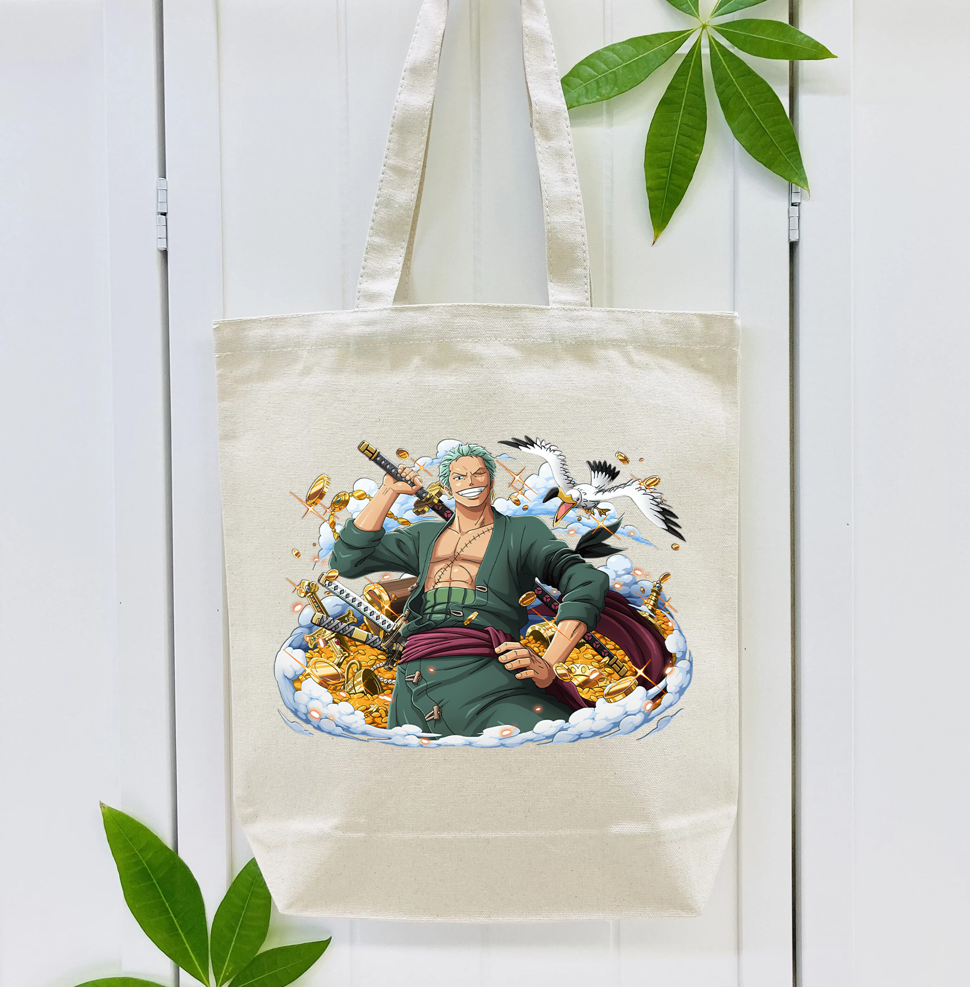 ワンピース ロロノア・ゾロ ONE PIECE Roronoa Zoro 縦型キャンバス生地手提げバッグ　トートバッグ