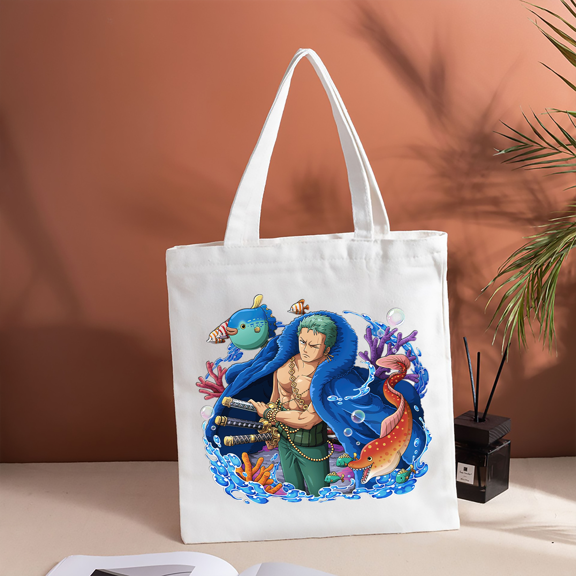 ワンピース ロロノア・ゾロ ONE PIECE Roronoa Zoro 縦型キャンバス生地手提げバッグ　トートバッグ