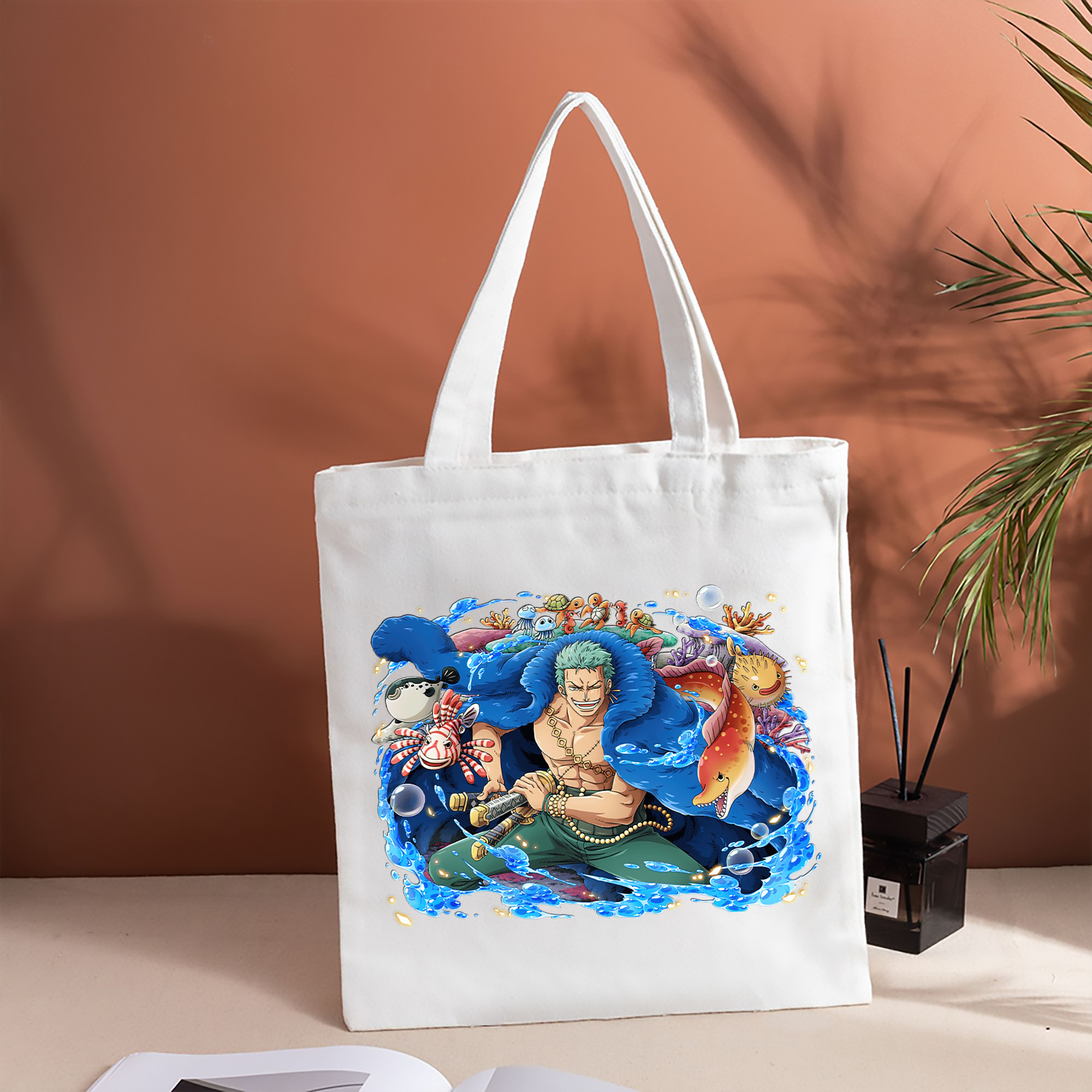 ワンピース ロロノア・ゾロ ONE PIECE Roronoa Zoro 縦型キャンバス生地手提げバッグ　トートバッグ