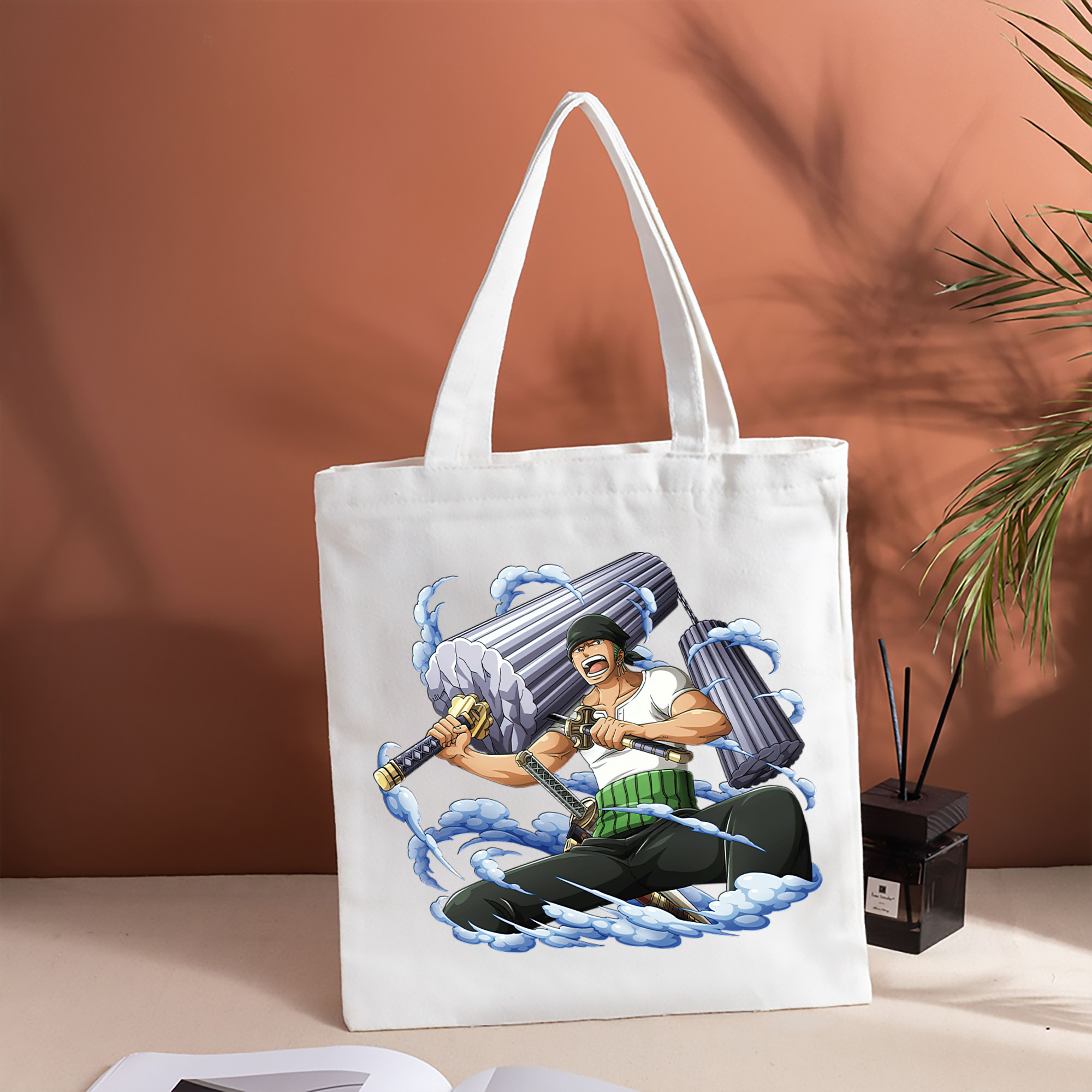 ワンピース ロロノア・ゾロ ONE PIECE Roronoa Zoro 縦型キャンバス生地手提げバッグ　トートバッグ