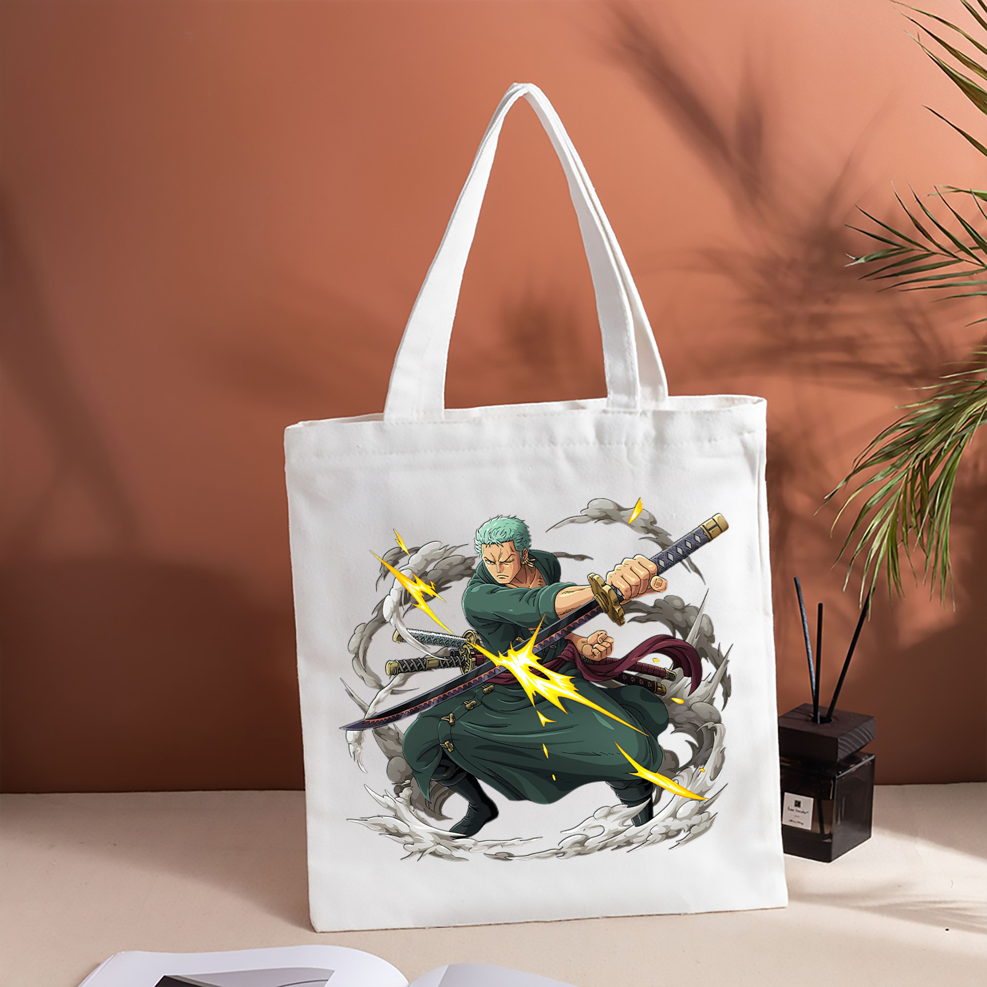 ワンピース ロロノア・ゾロ ONE PIECE Roronoa Zoro 縦型キャンバス生地手提げバッグ　トートバッグ