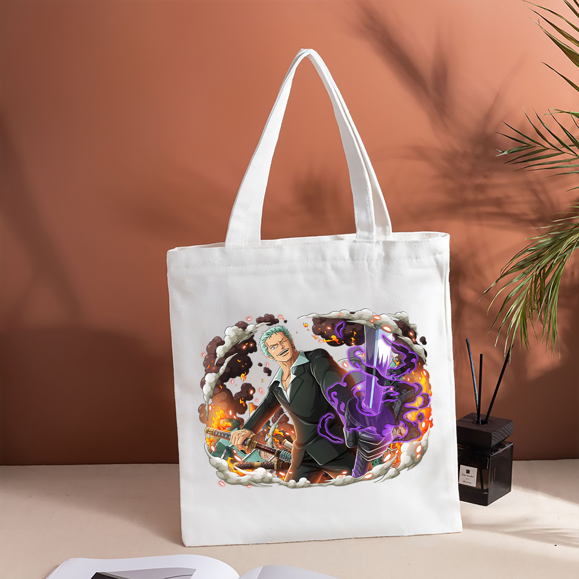ワンピース ロロノア・ゾロ ONE PIECE Roronoa Zoro 縦型キャンバス生地手提げバッグ　トートバッグ