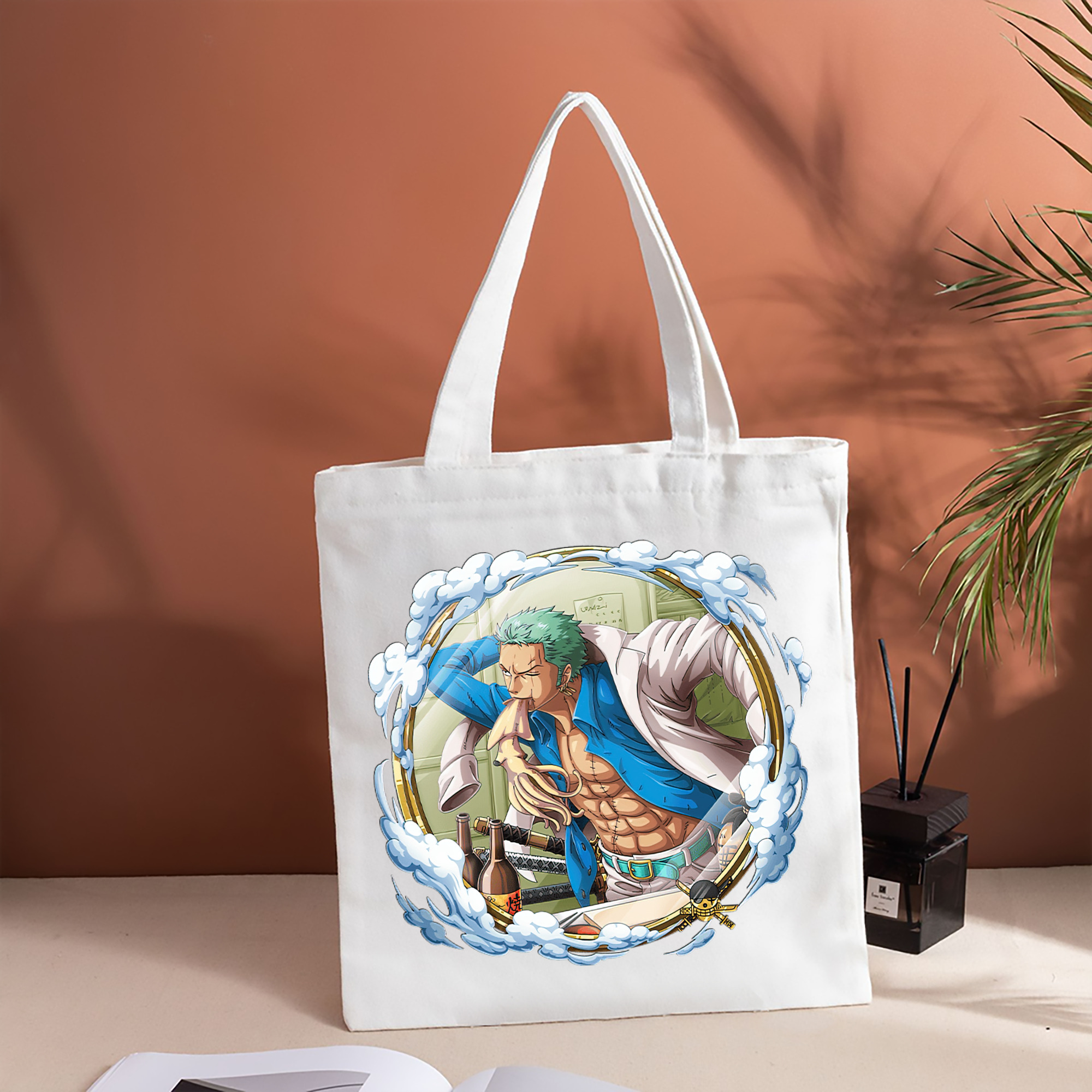 ワンピース ロロノア・ゾロ ONE PIECE Roronoa Zoro 縦型キャンバス生地手提げバッグ　トートバッグ