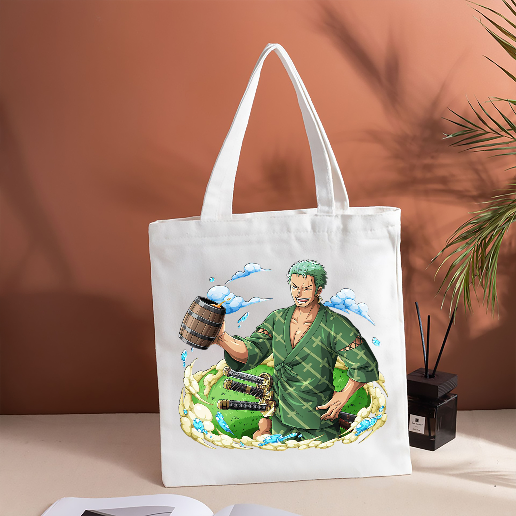 ワンピース ロロノア・ゾロ ONE PIECE Roronoa Zoro 縦型キャンバス生地手提げバッグ　トートバッグ
