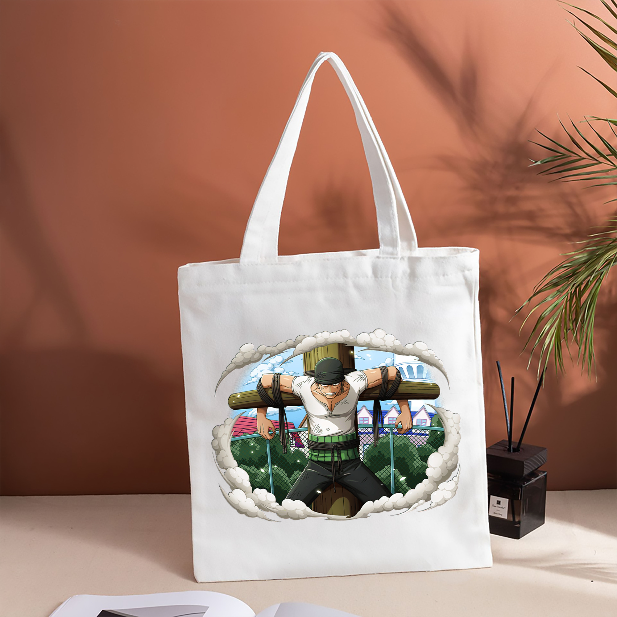 ワンピース ロロノア・ゾロ ONE PIECE Roronoa Zoro 縦型キャンバス生地手提げバッグ　トートバッグ