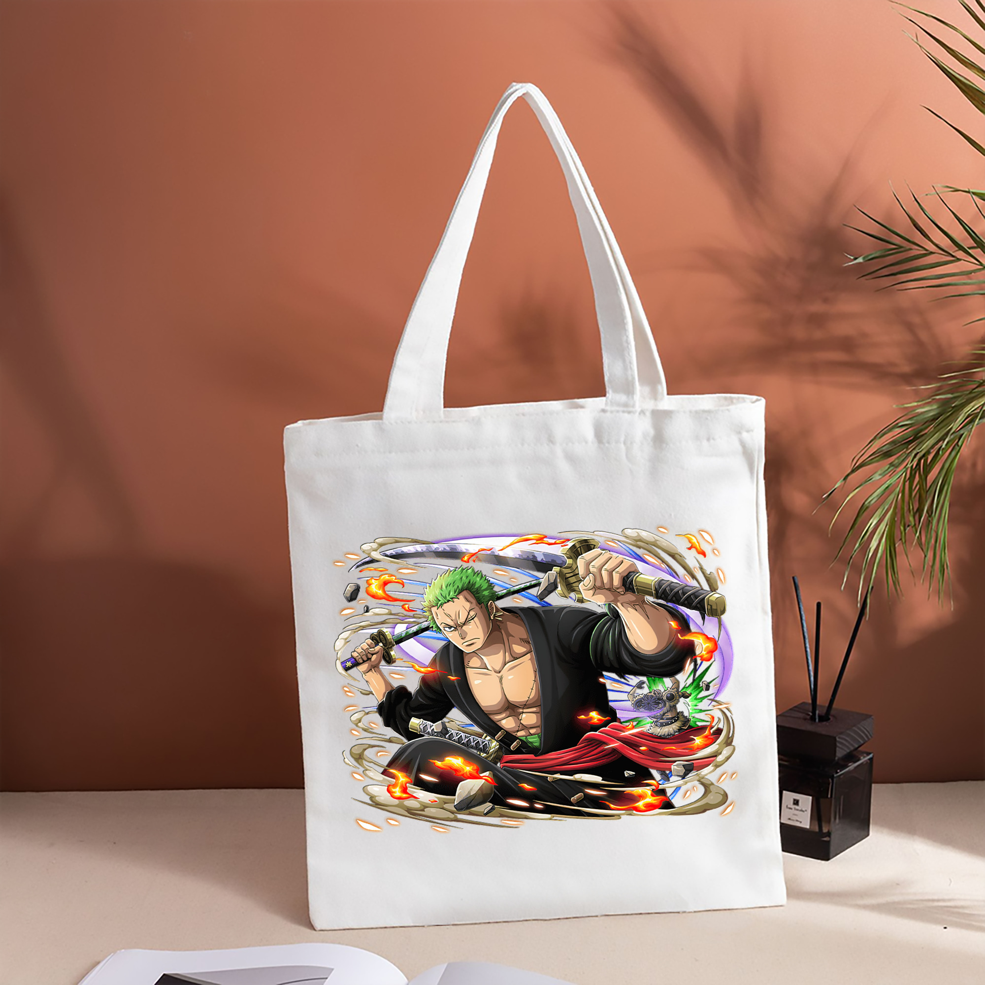 ワンピース ロロノア・ゾロ ONE PIECE Roronoa Zoro 縦型キャンバス生地手提げバッグ　トートバッグ